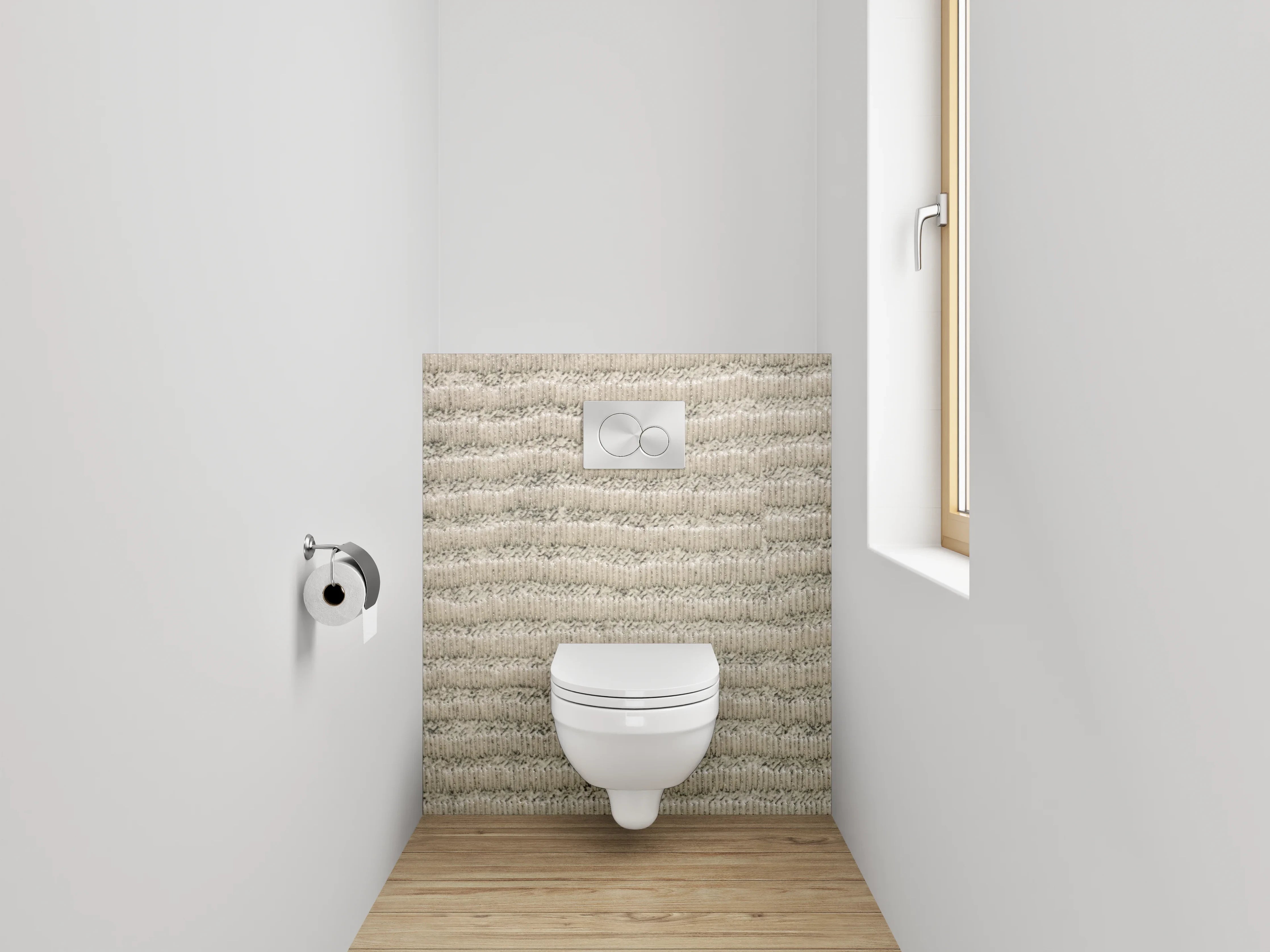 WC-Rückwand - Beige Struktur Muster modern