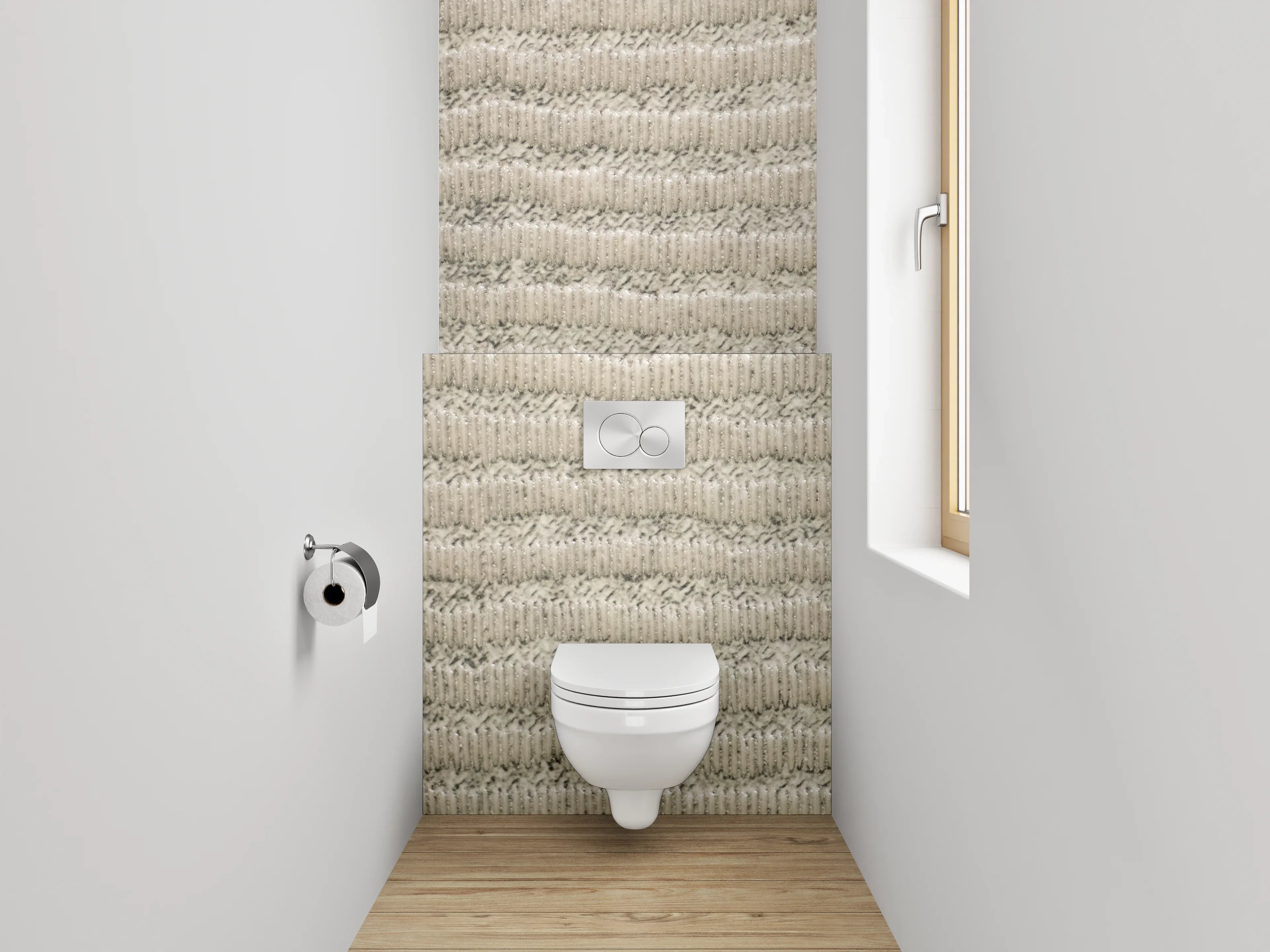 WC-Rückwand - Beige Struktur Muster modern