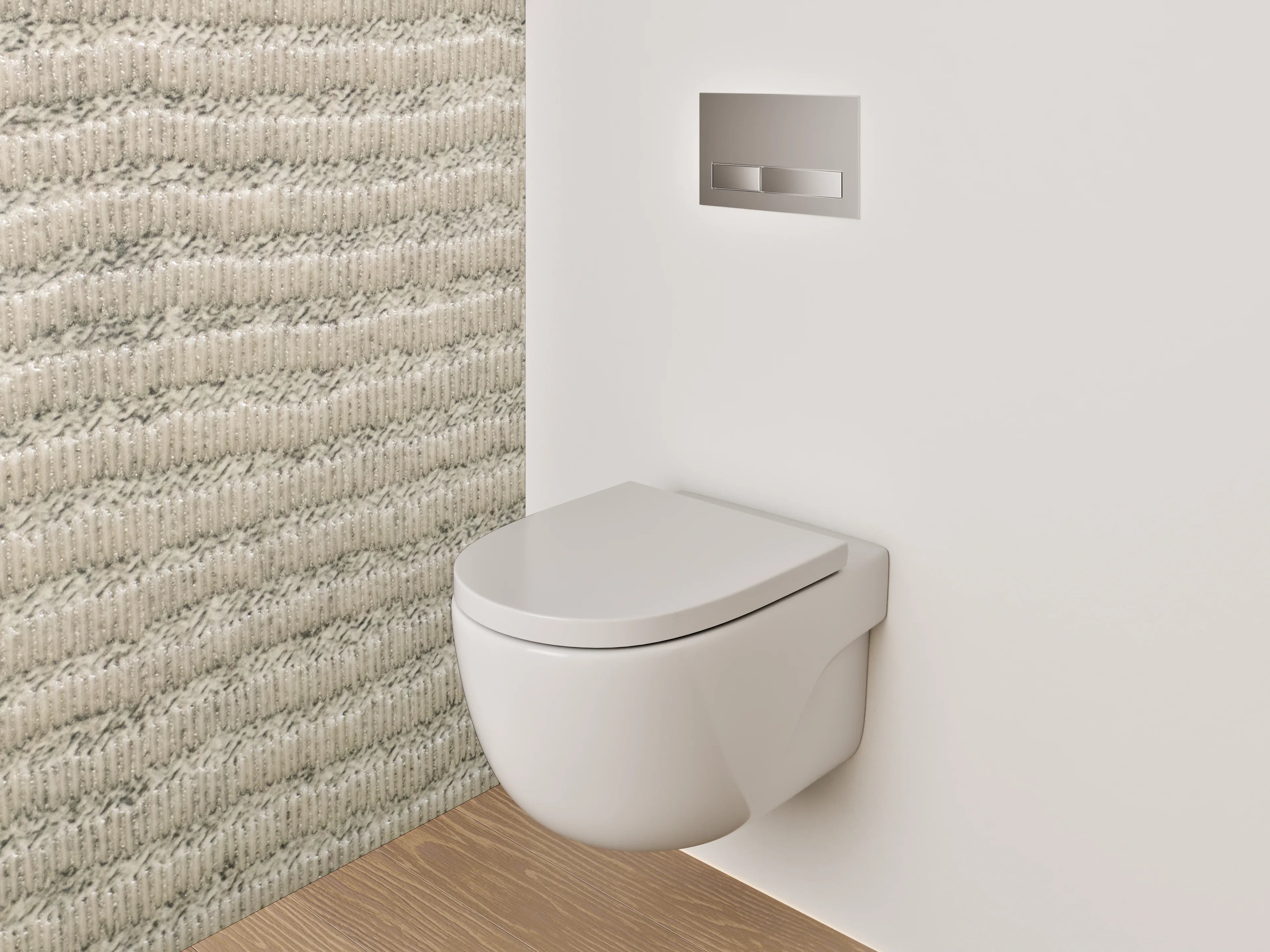 WC-Rückwand - Beige Struktur Muster modern