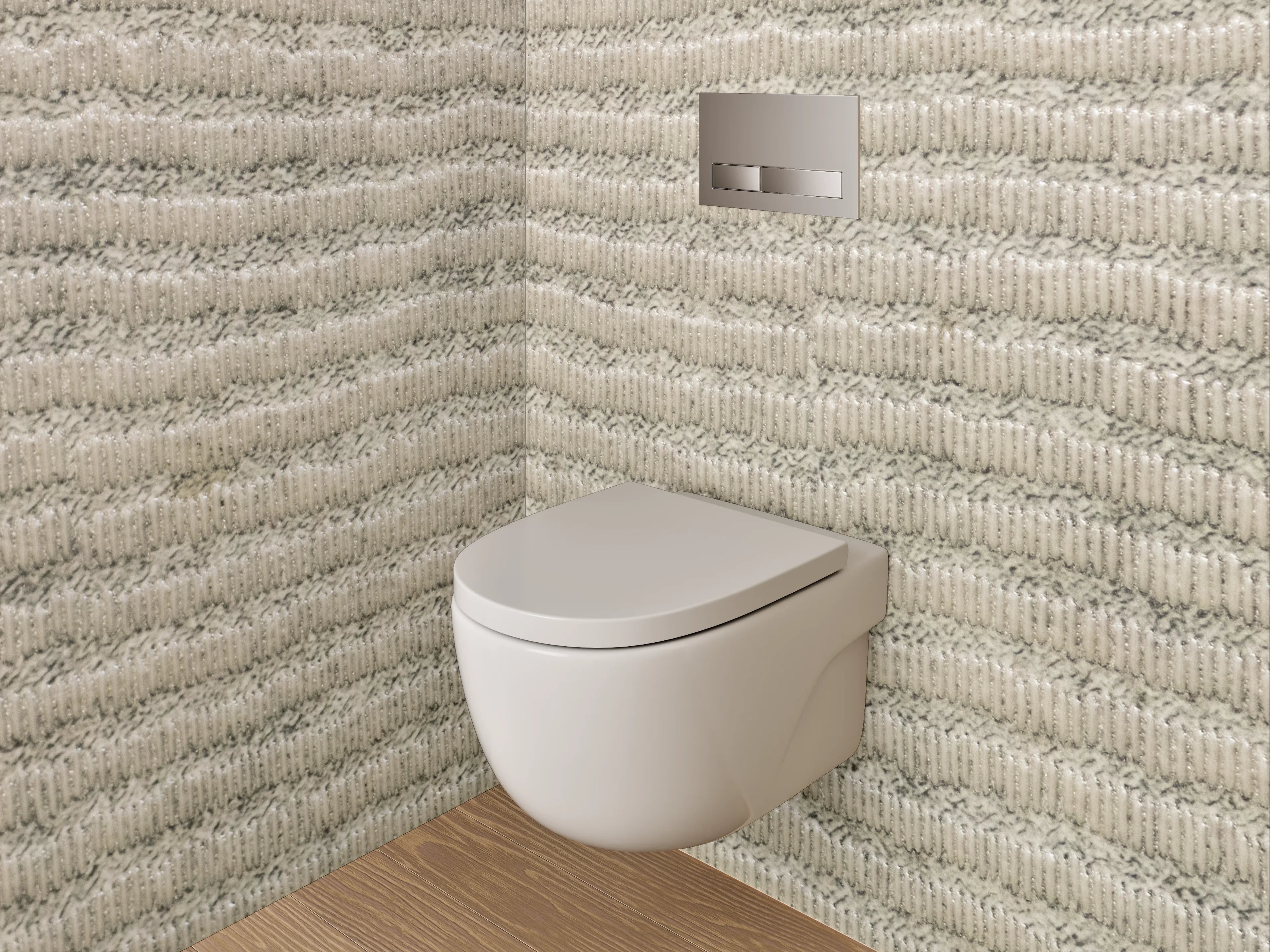 WC-Rückwand - Beige Struktur Muster modern