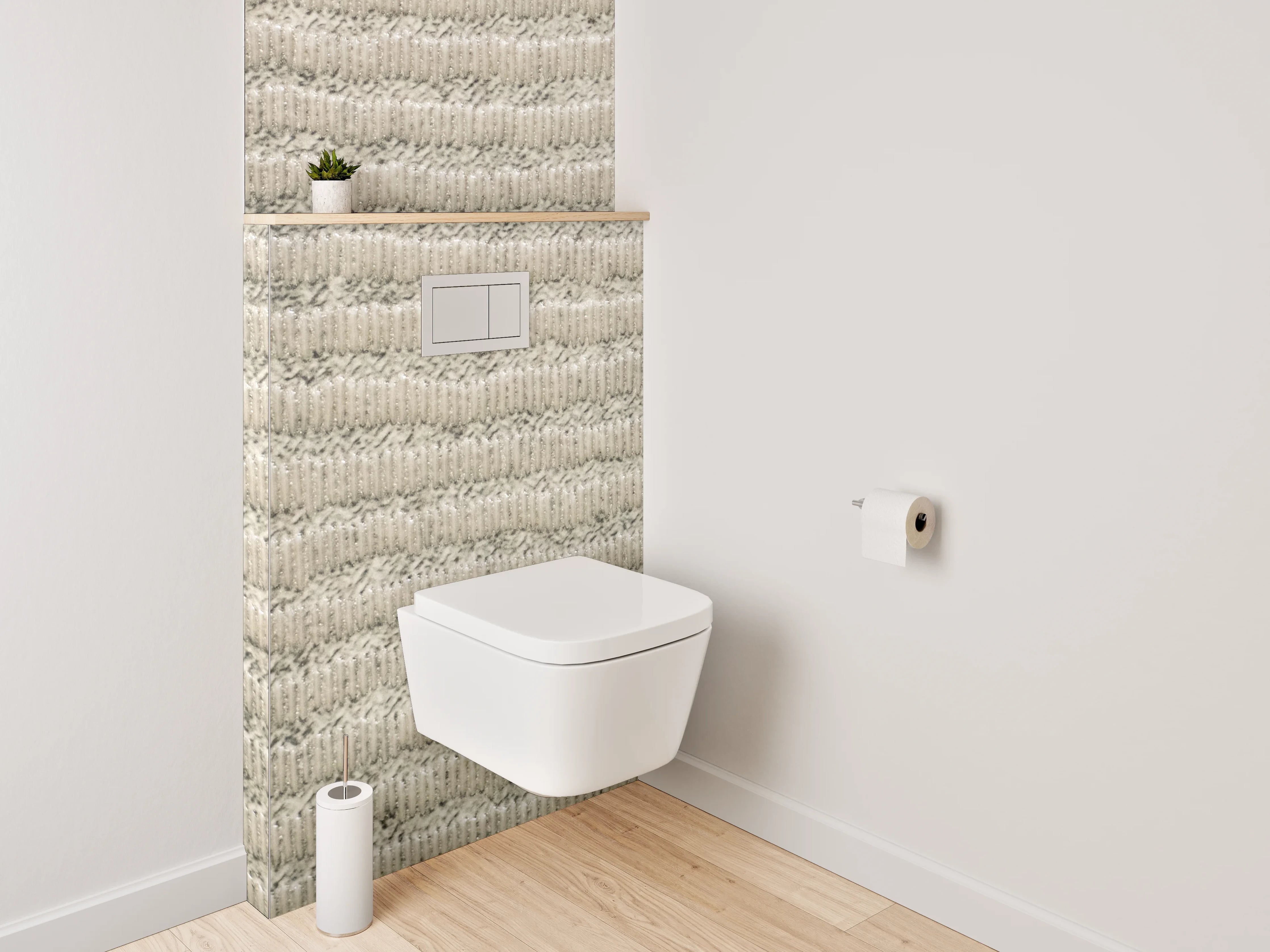 WC-Rückwand - Beige Struktur Muster modern