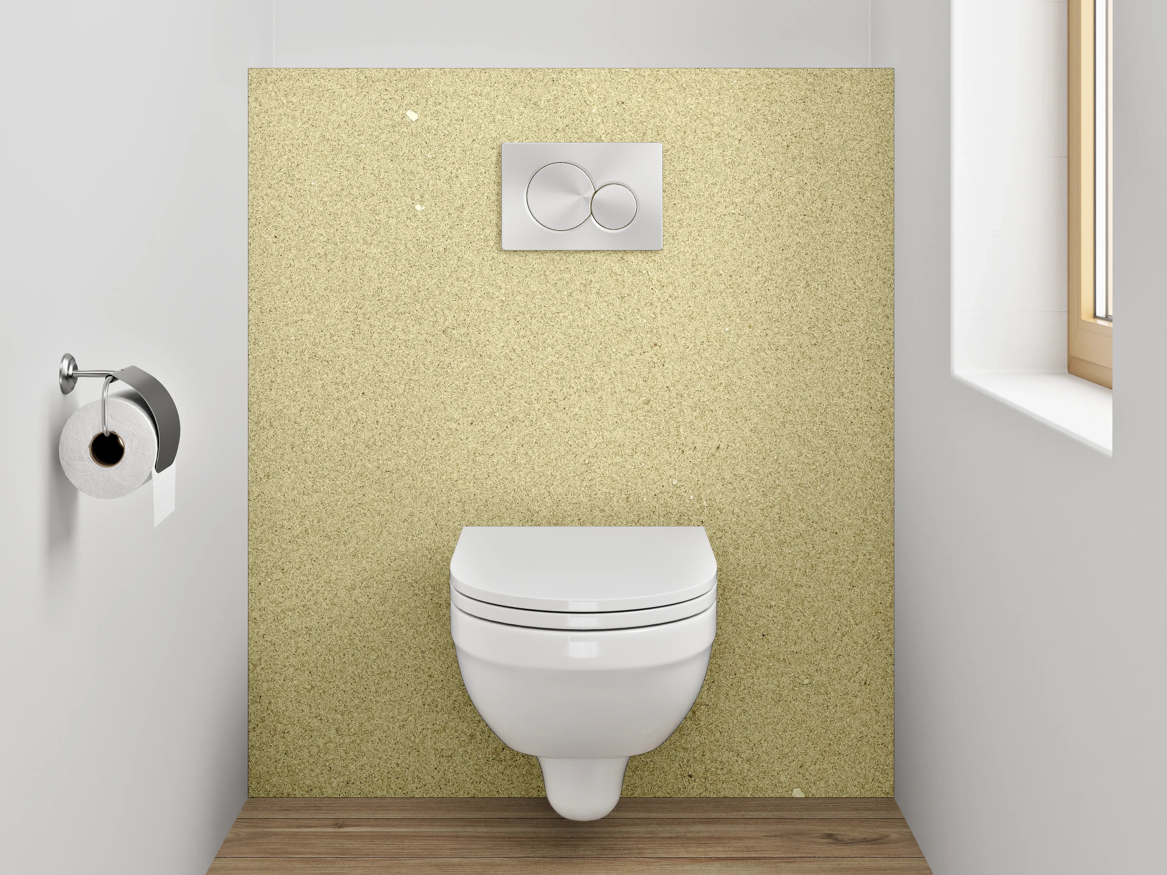 WC-Rückwand - Beige Vintage Strukturoptik