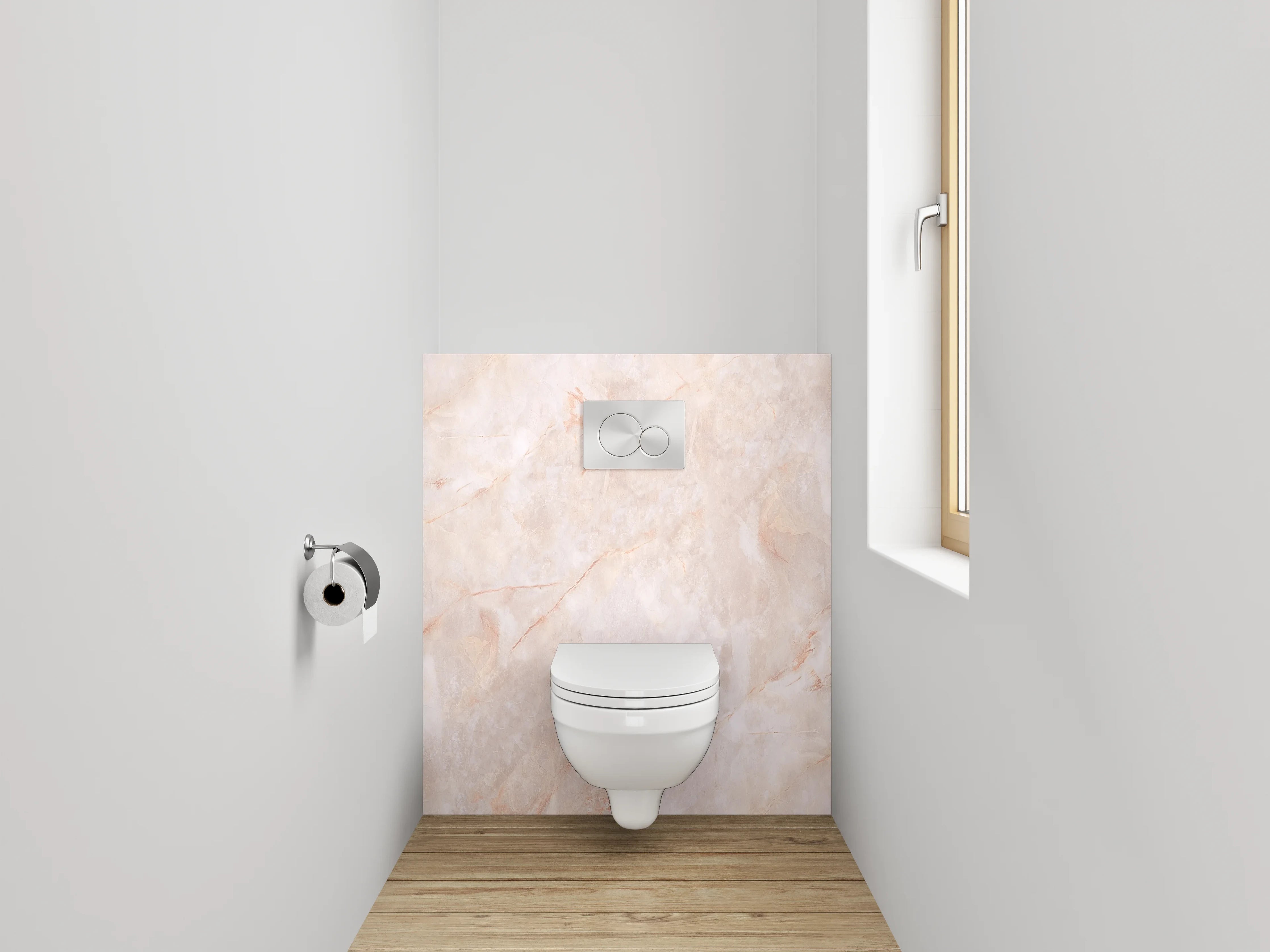 WC-Rückwand - Beige & Rosé Marmor-Textur