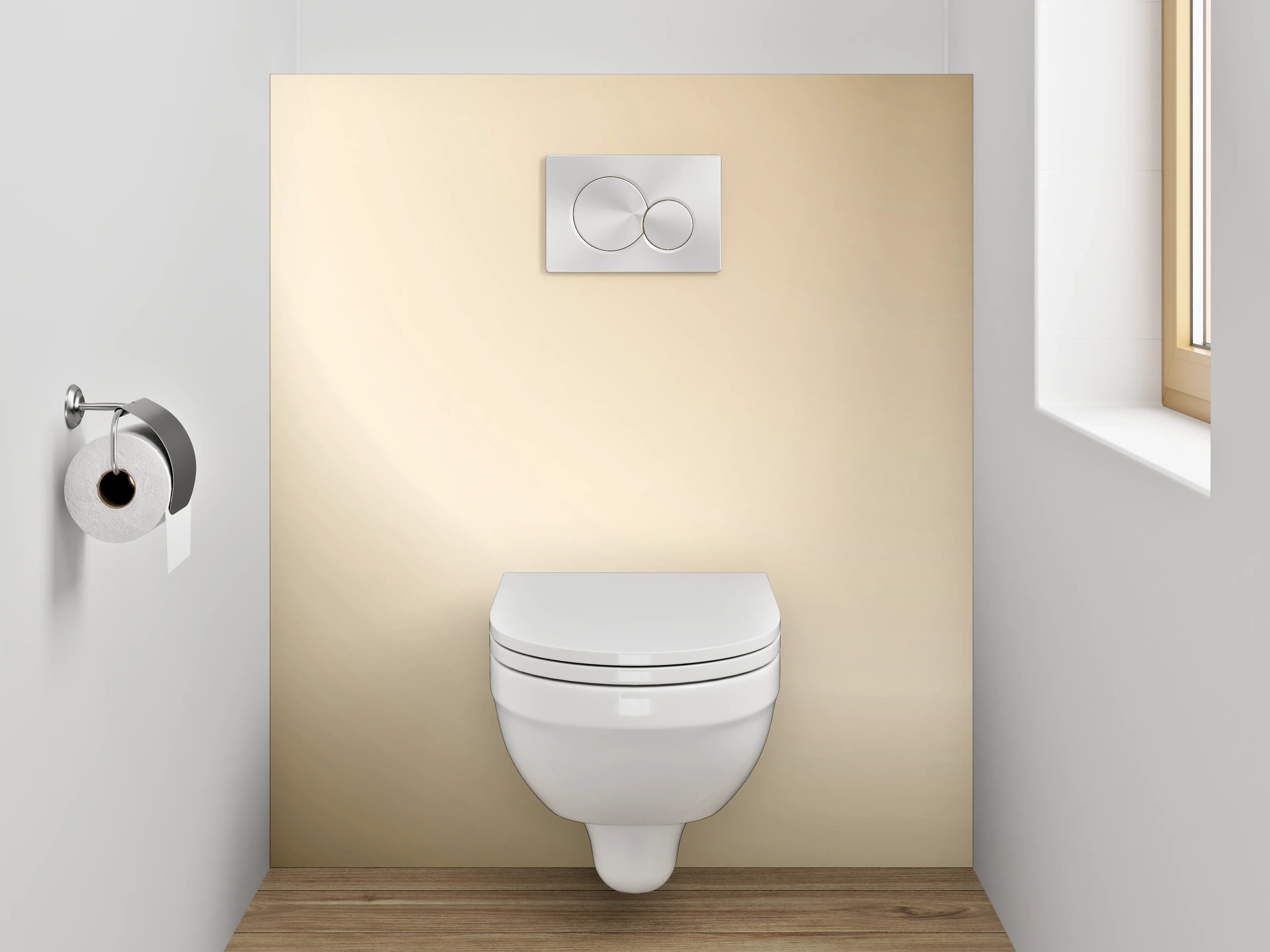 WC-Rückwand - Beige abstraktes Licht Farbverlauf