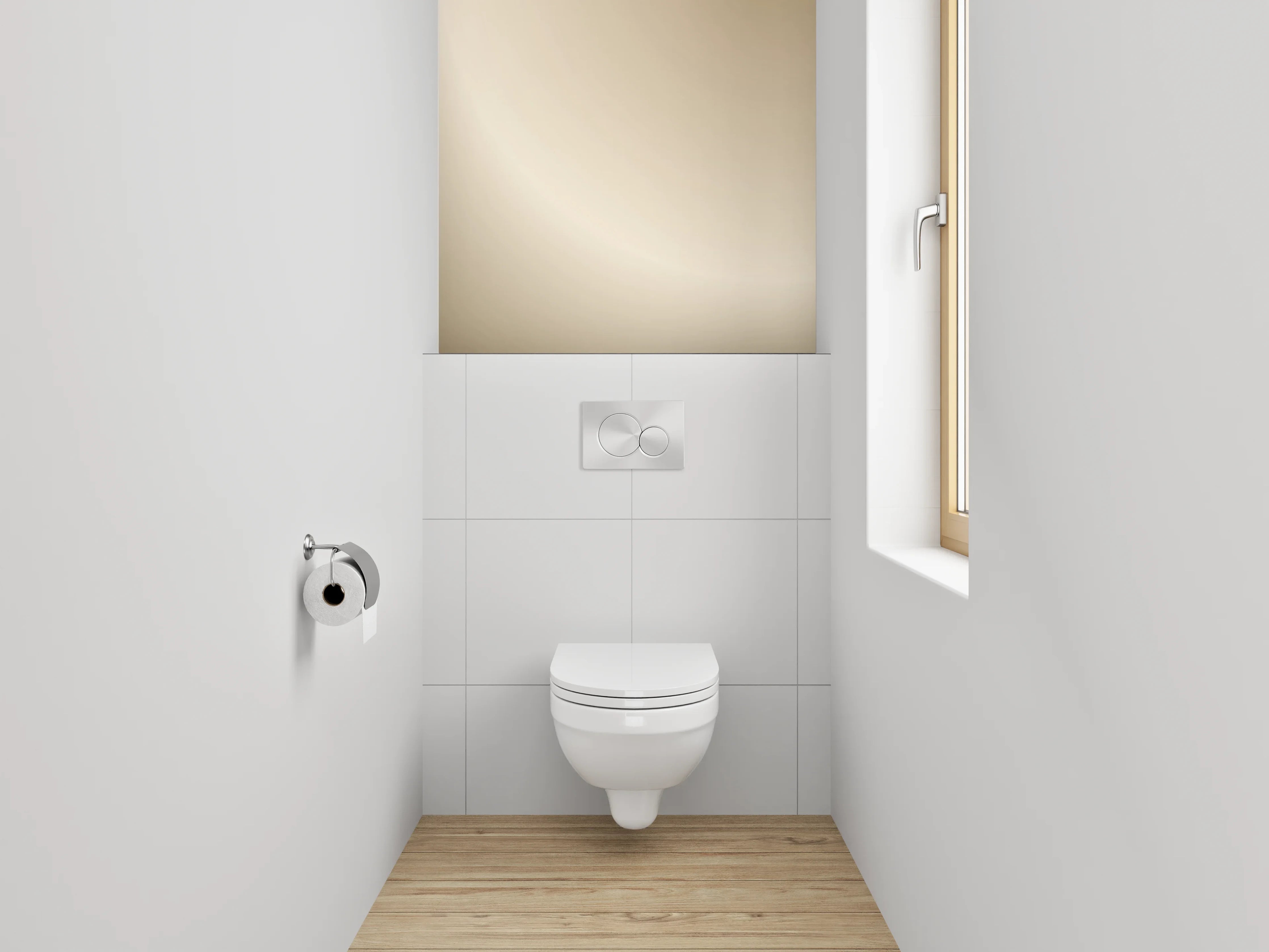 WC-Rückwand - Beige abstraktes Licht Farbverlauf