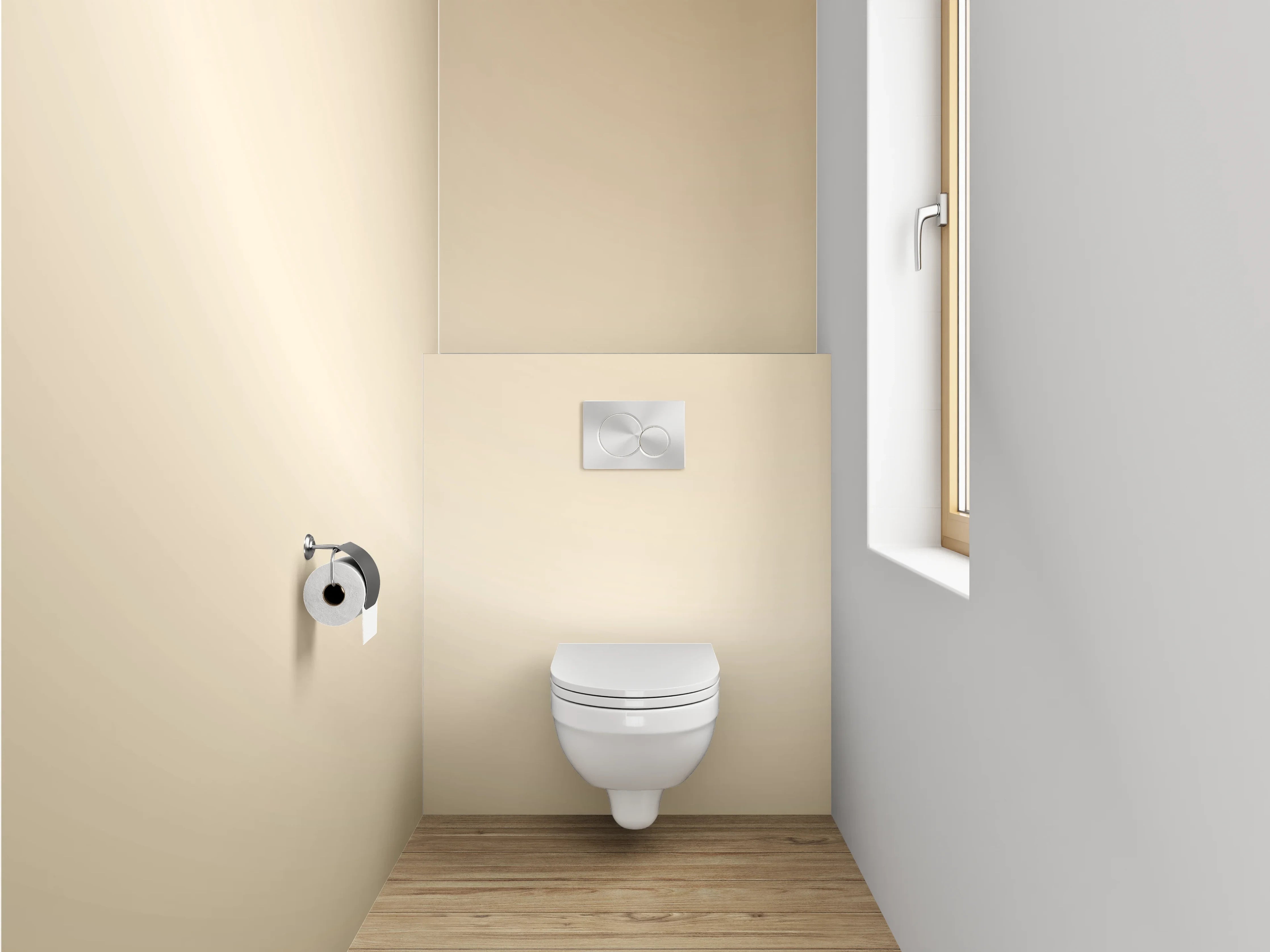 WC-Rückwand - Beige abstraktes Licht Farbverlauf