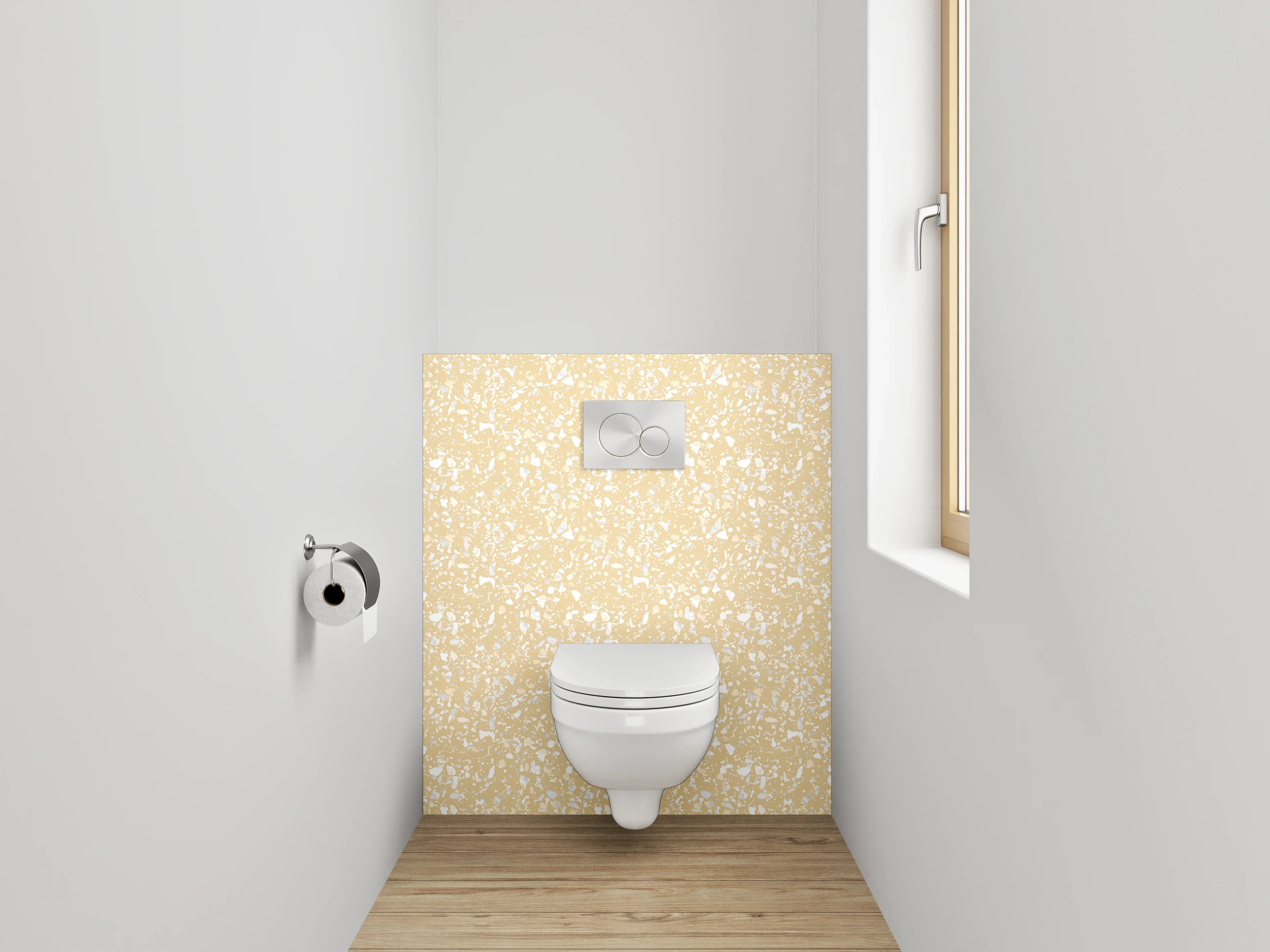 WC-Rückwand - Beige abstraktes Muster Tapete