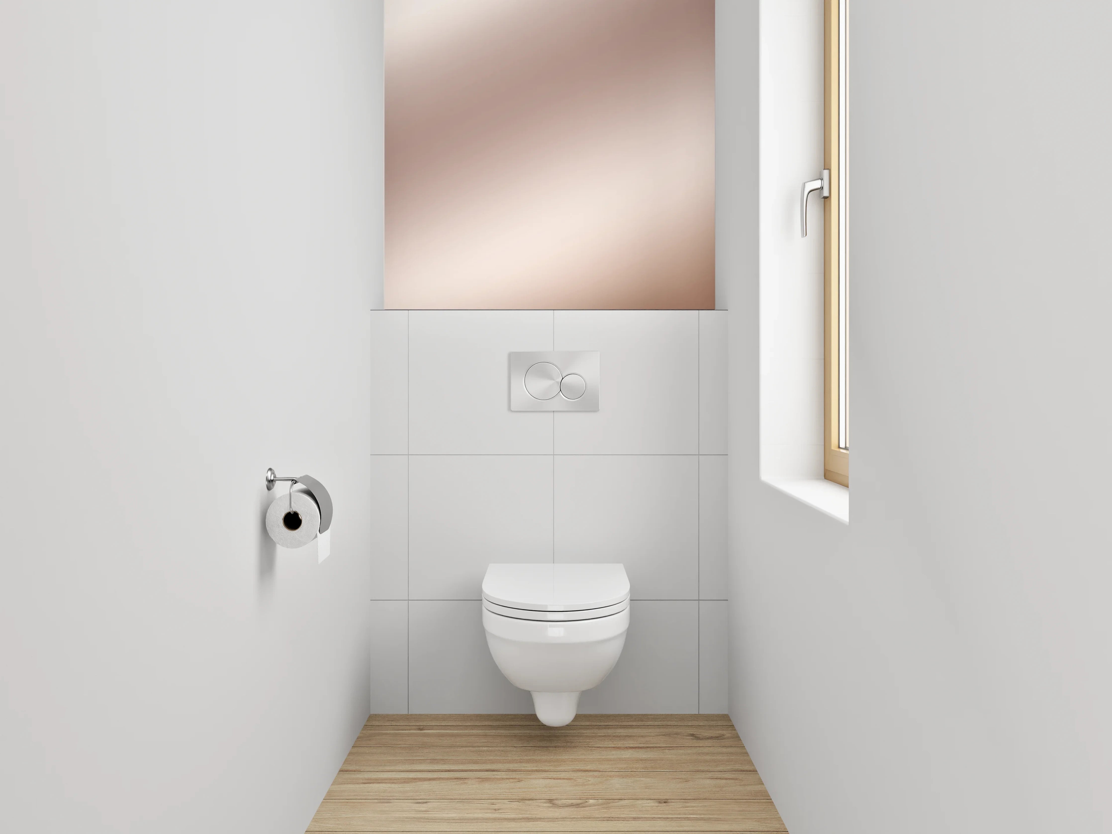 WC-Rückwand - Beige sanfte Farbverläufe modern