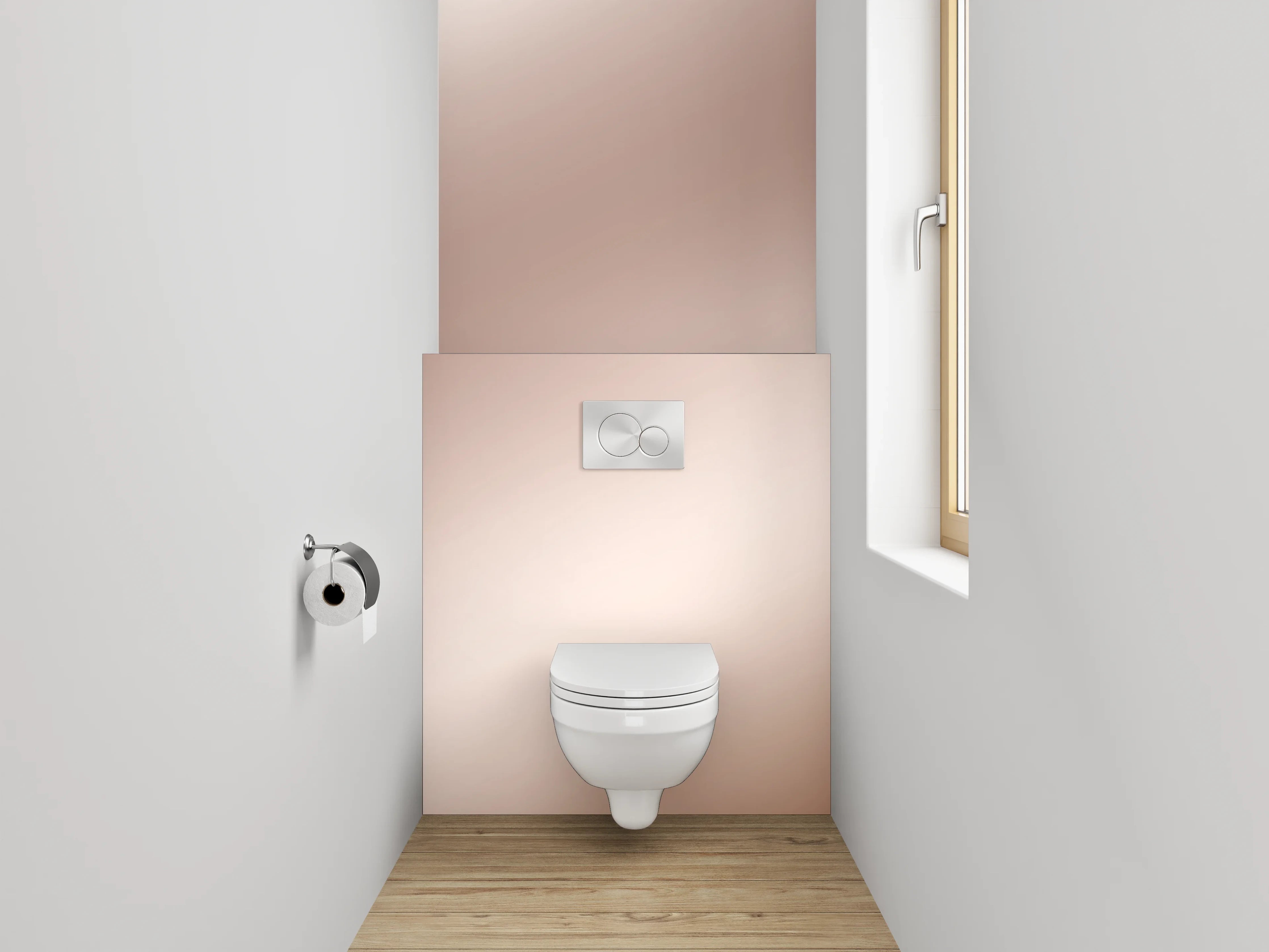 WC-Rückwand - Beige sanfte Farbverläufe modern