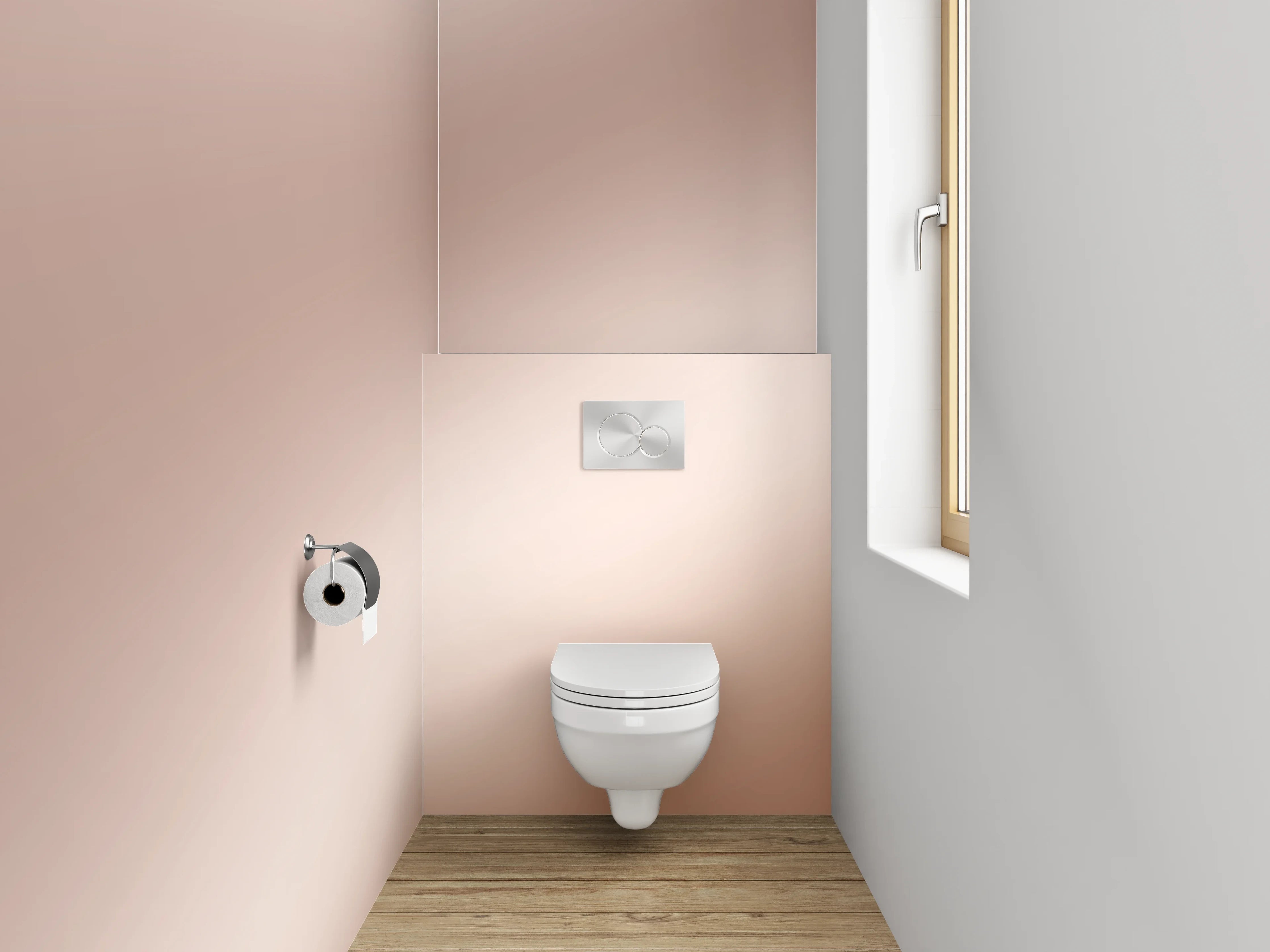 WC-Rückwand - Beige sanfte Farbverläufe modern
