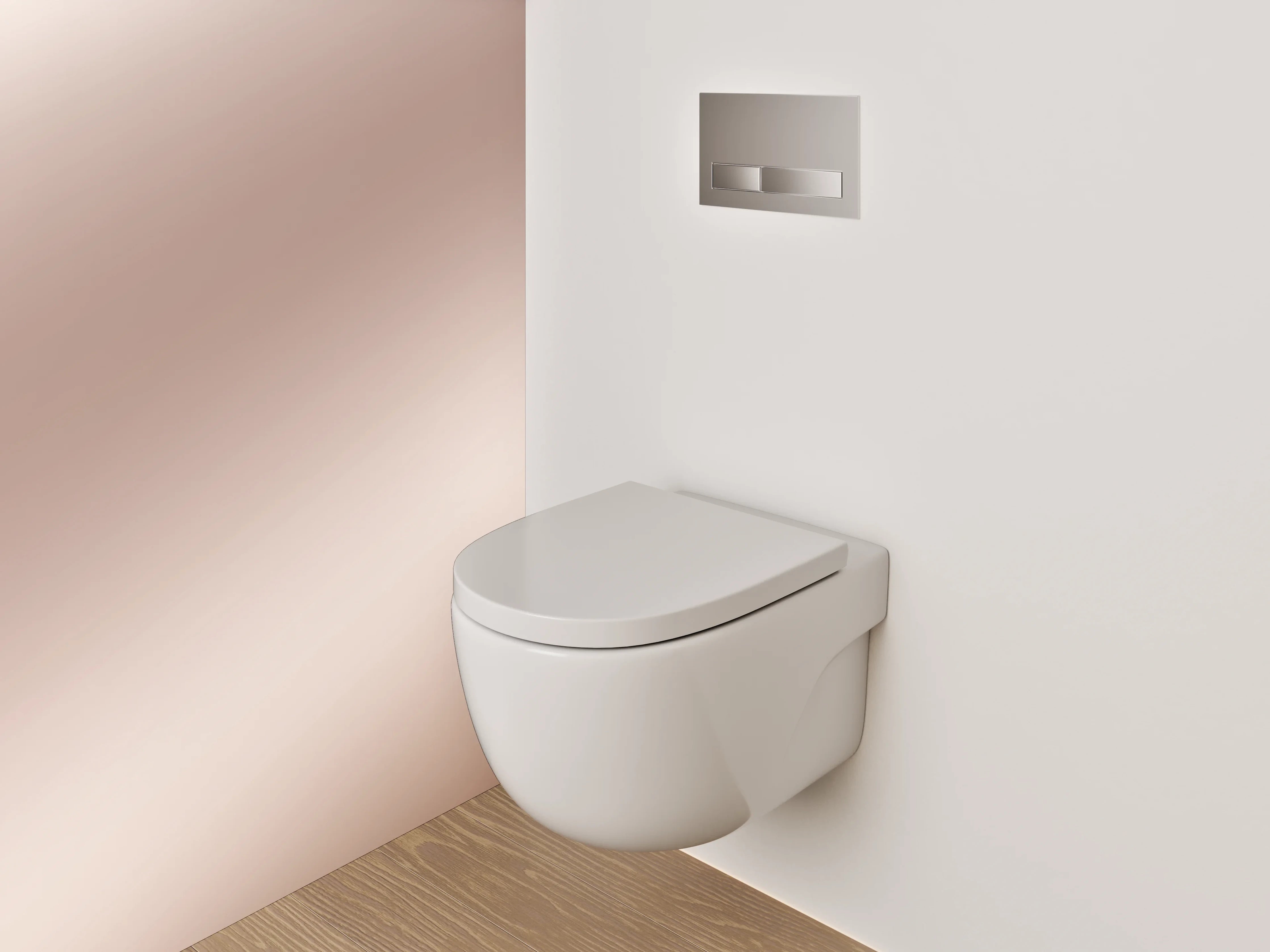 WC-Rückwand - Beige sanfte Farbverläufe modern