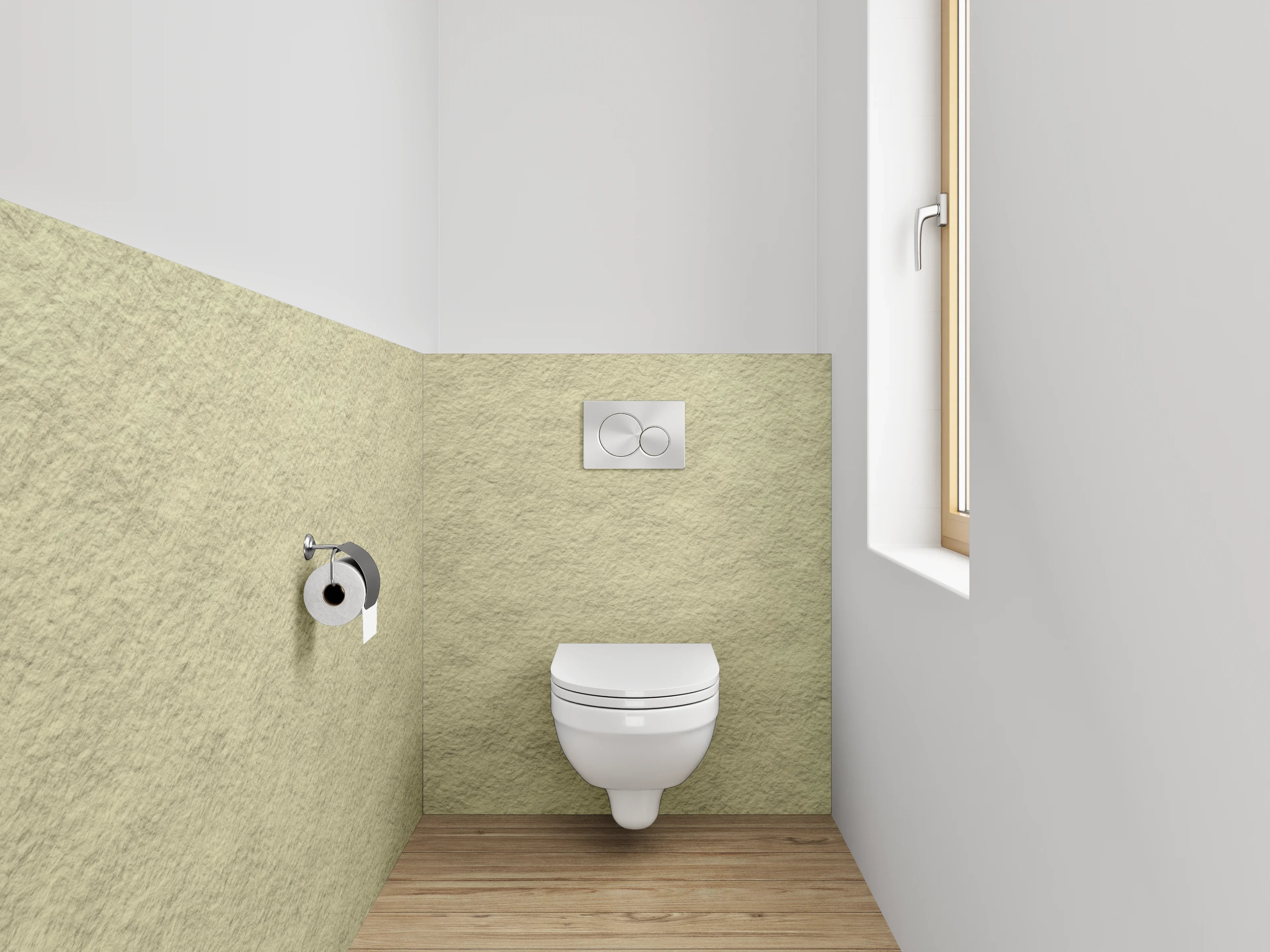 WC-Rückwand - Beige strukturierte Fliesenoptik
