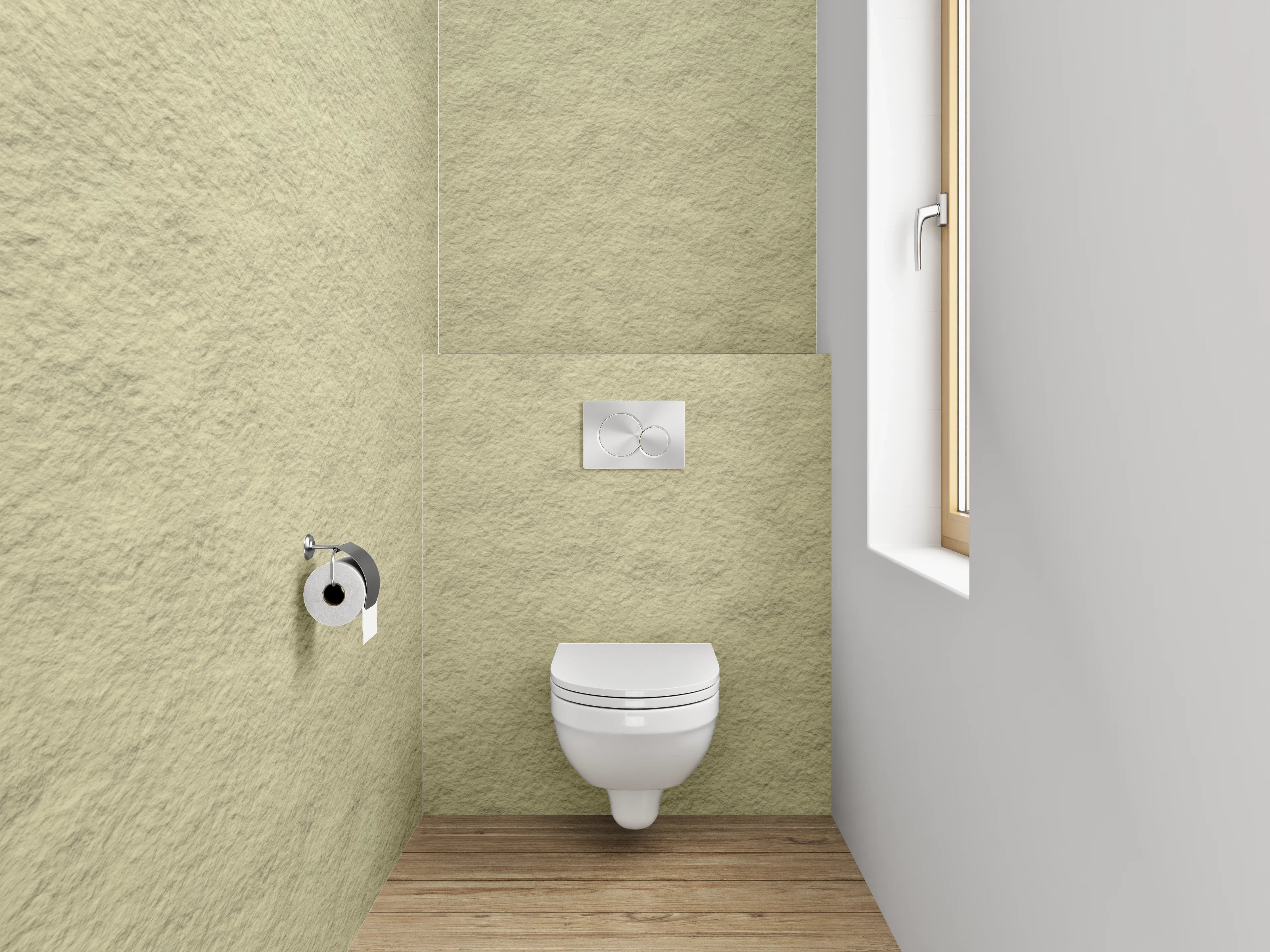 WC-Rückwand - Beige strukturierte Fliesenoptik