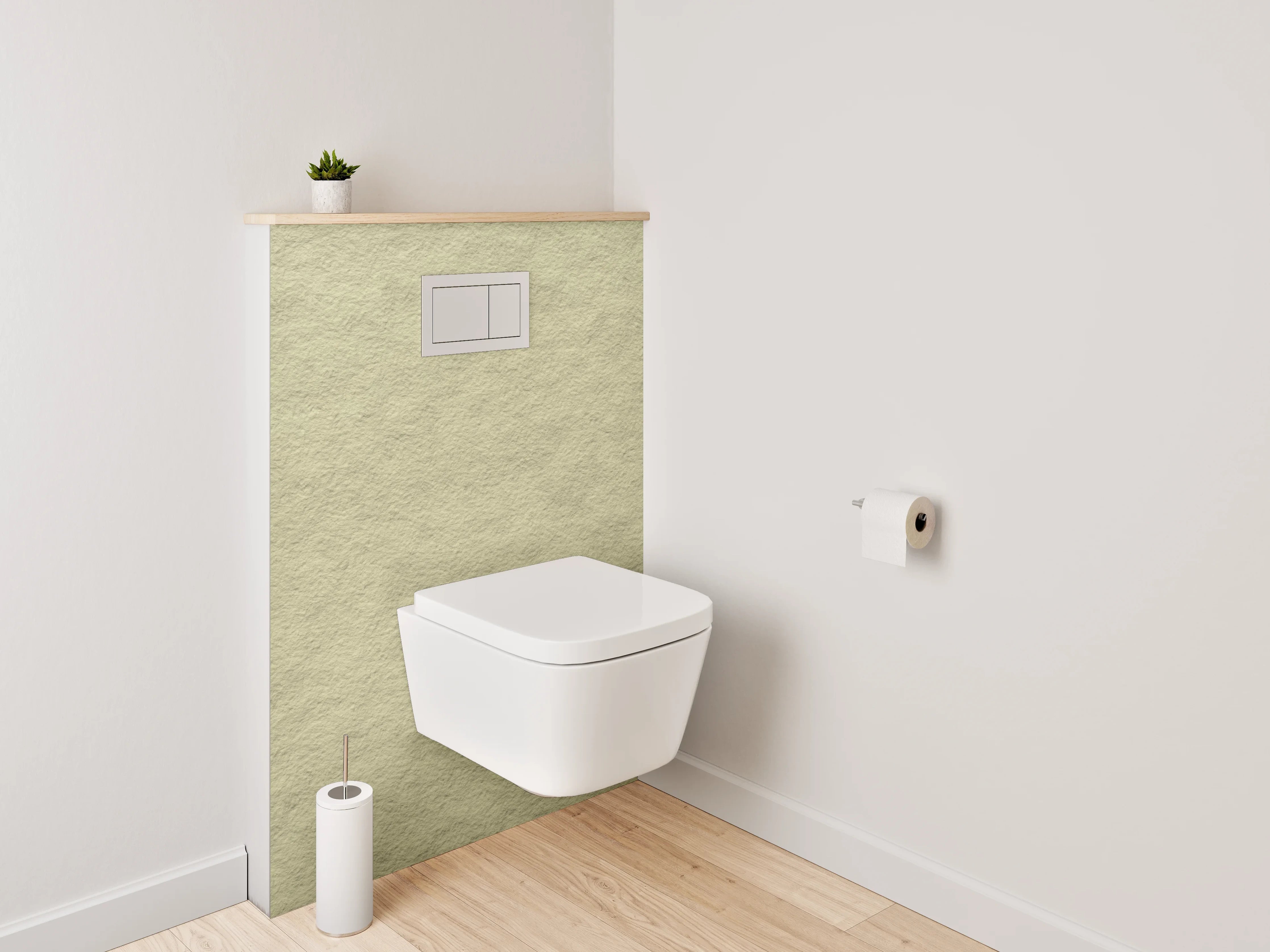WC-Rückwand - Beige strukturierte Fliesenoptik
