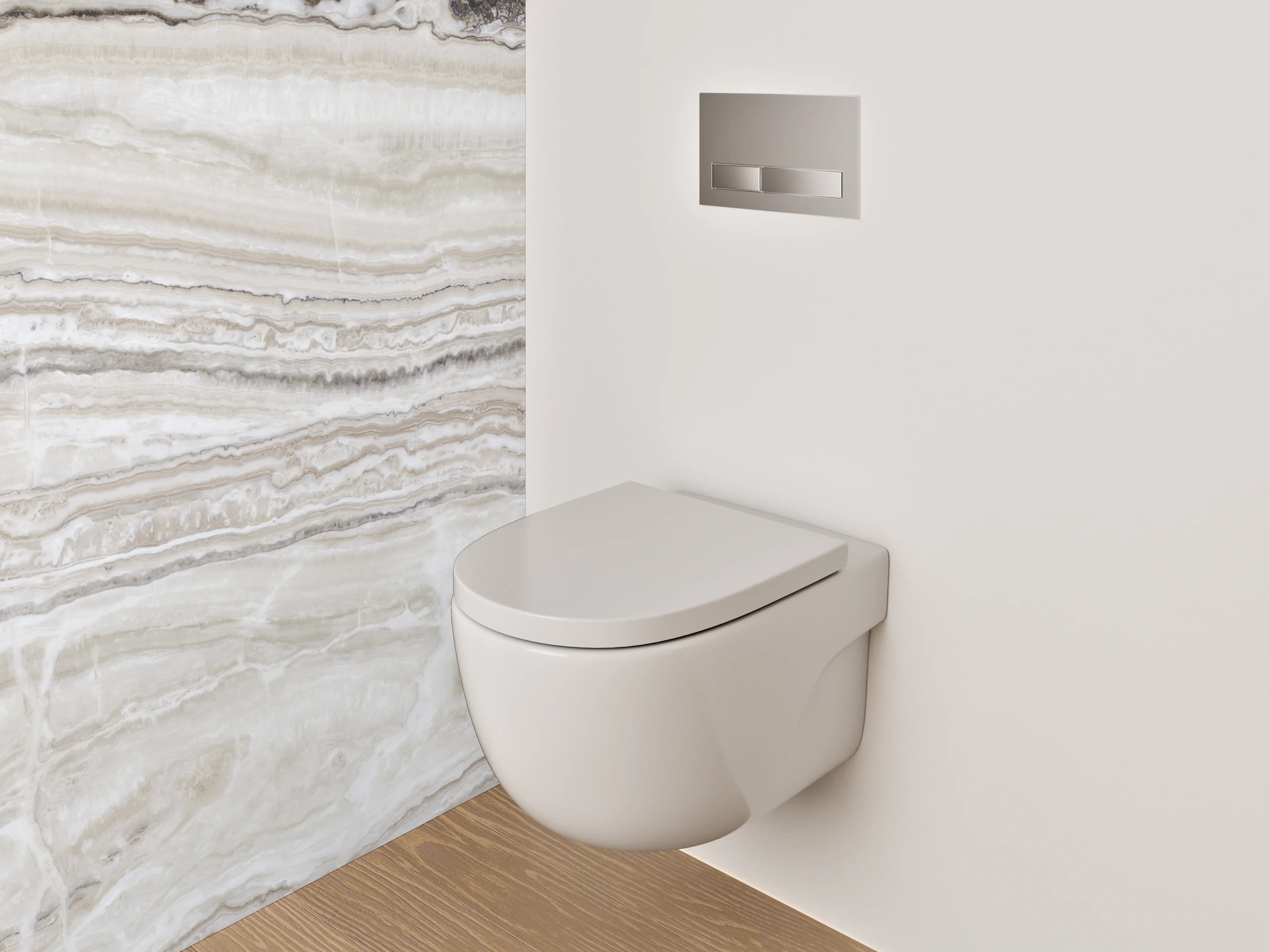 WC-Rückwand - Beige-weiße Marmor-Textur