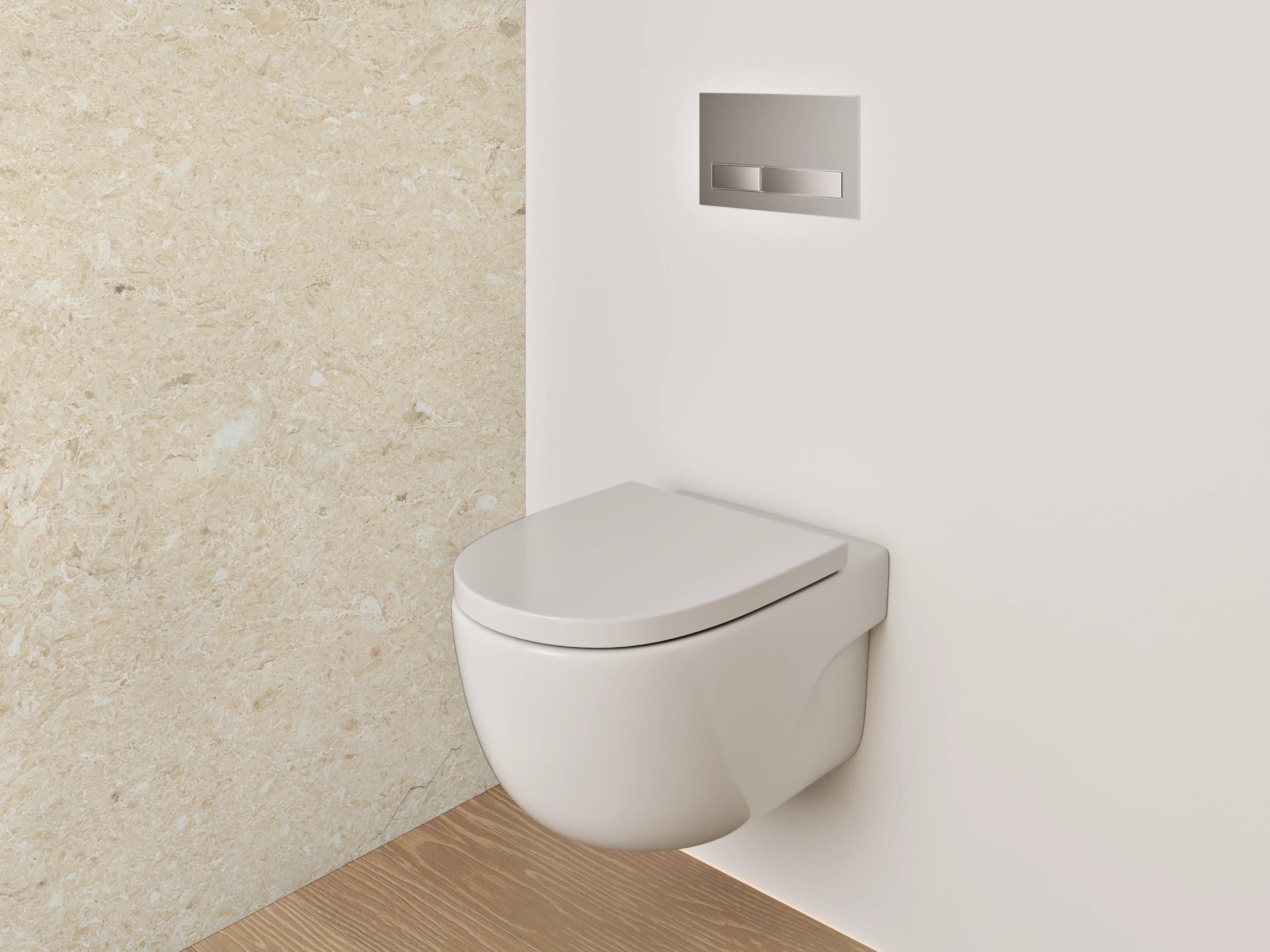 WC-Rückwand - Beigen Marmor-Textur mit feiner Maserung