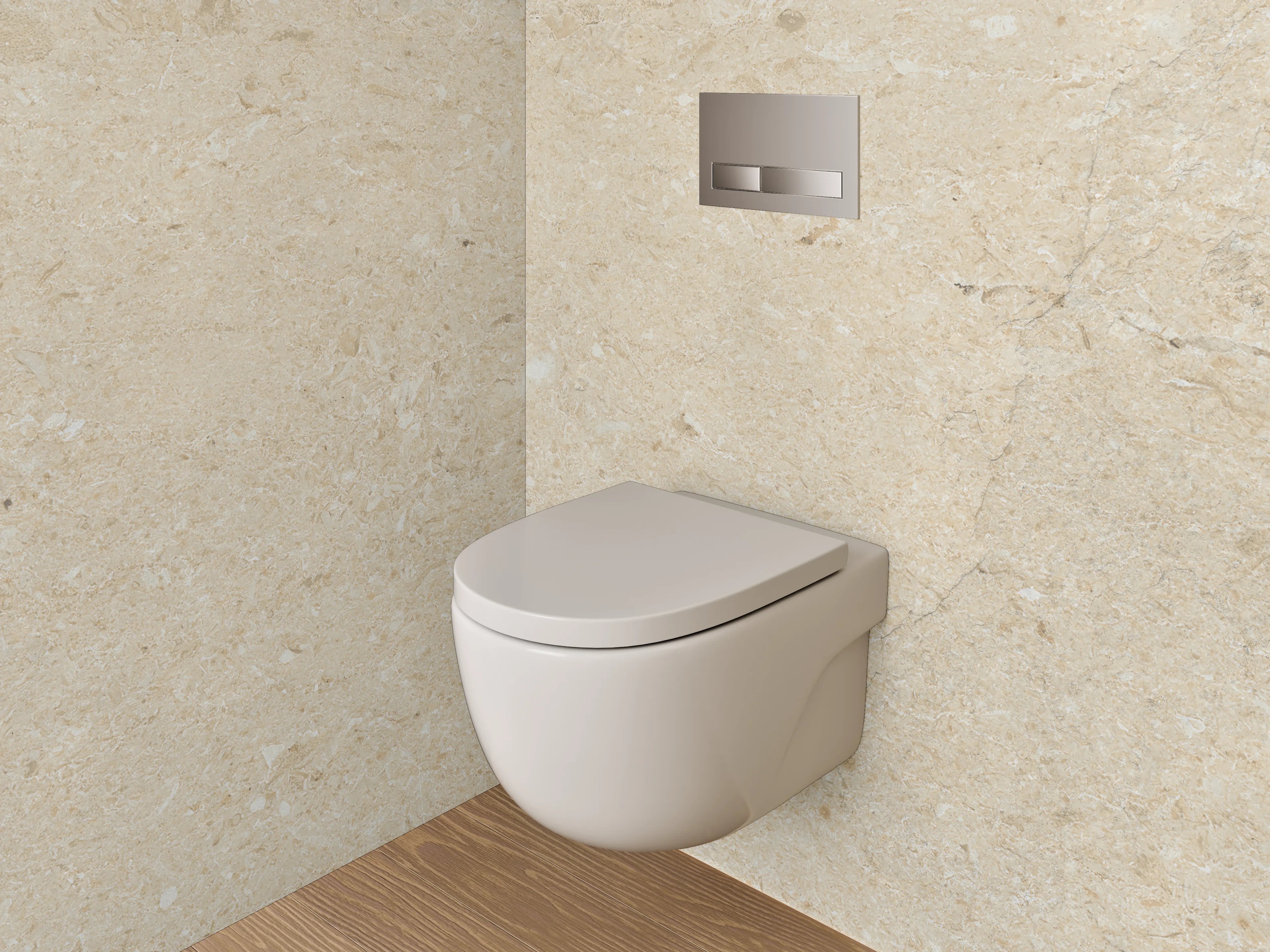 WC-Rückwand - Beigen Marmor-Textur mit feiner Maserung