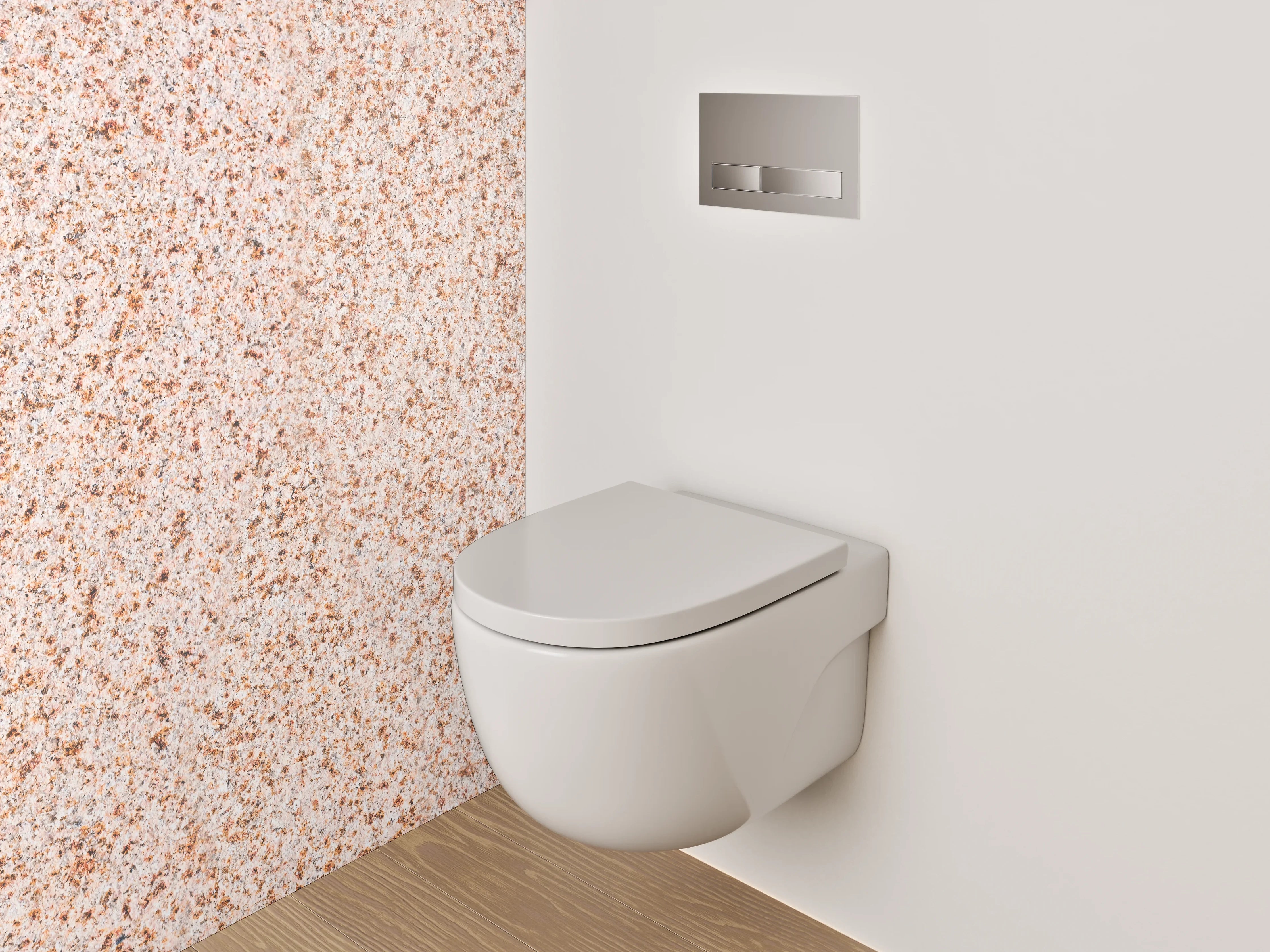 WC-Rückwand - Beiger Granit Steinoptik