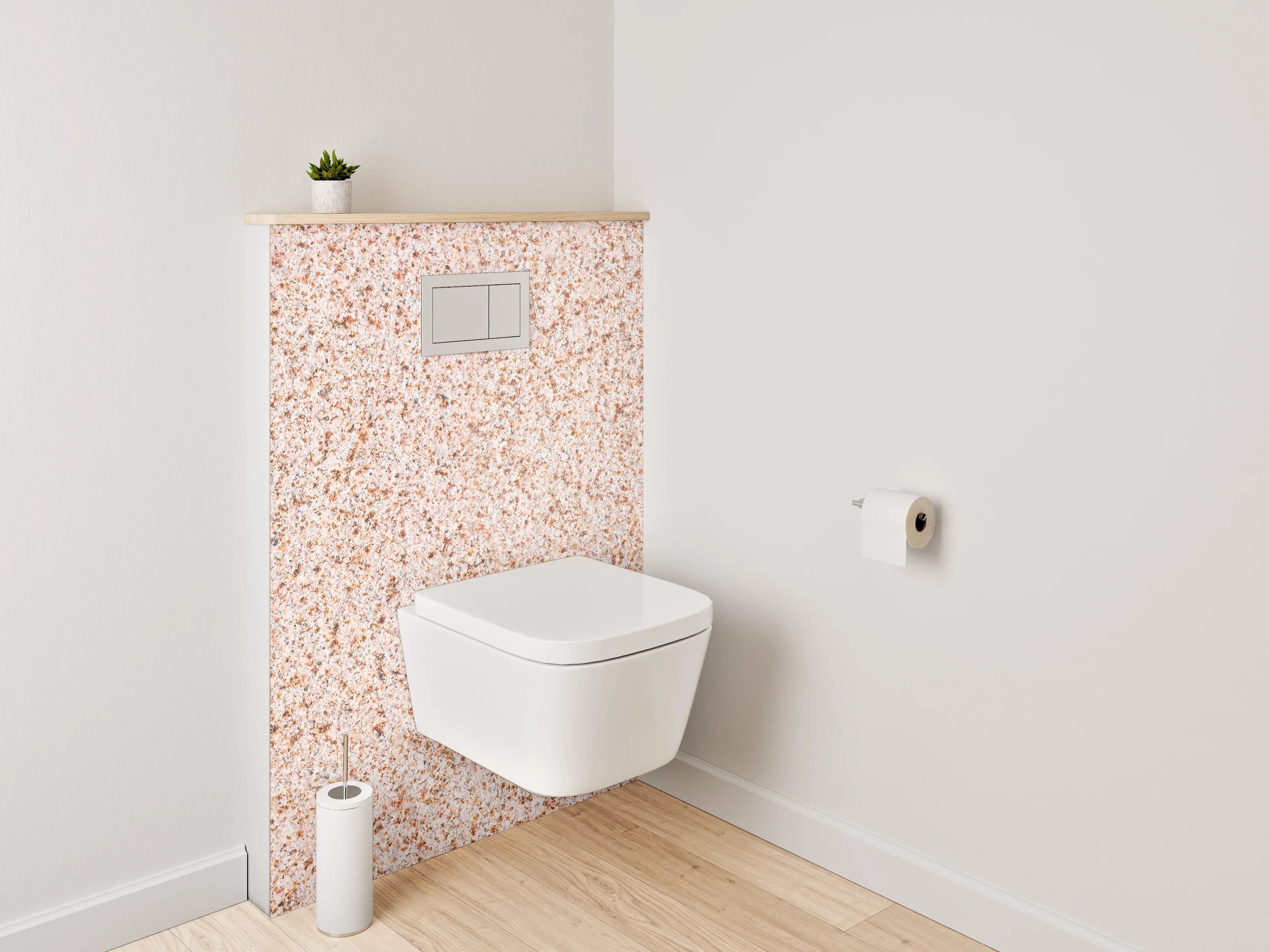 WC-Rückwand - Beiger Granit Steinoptik