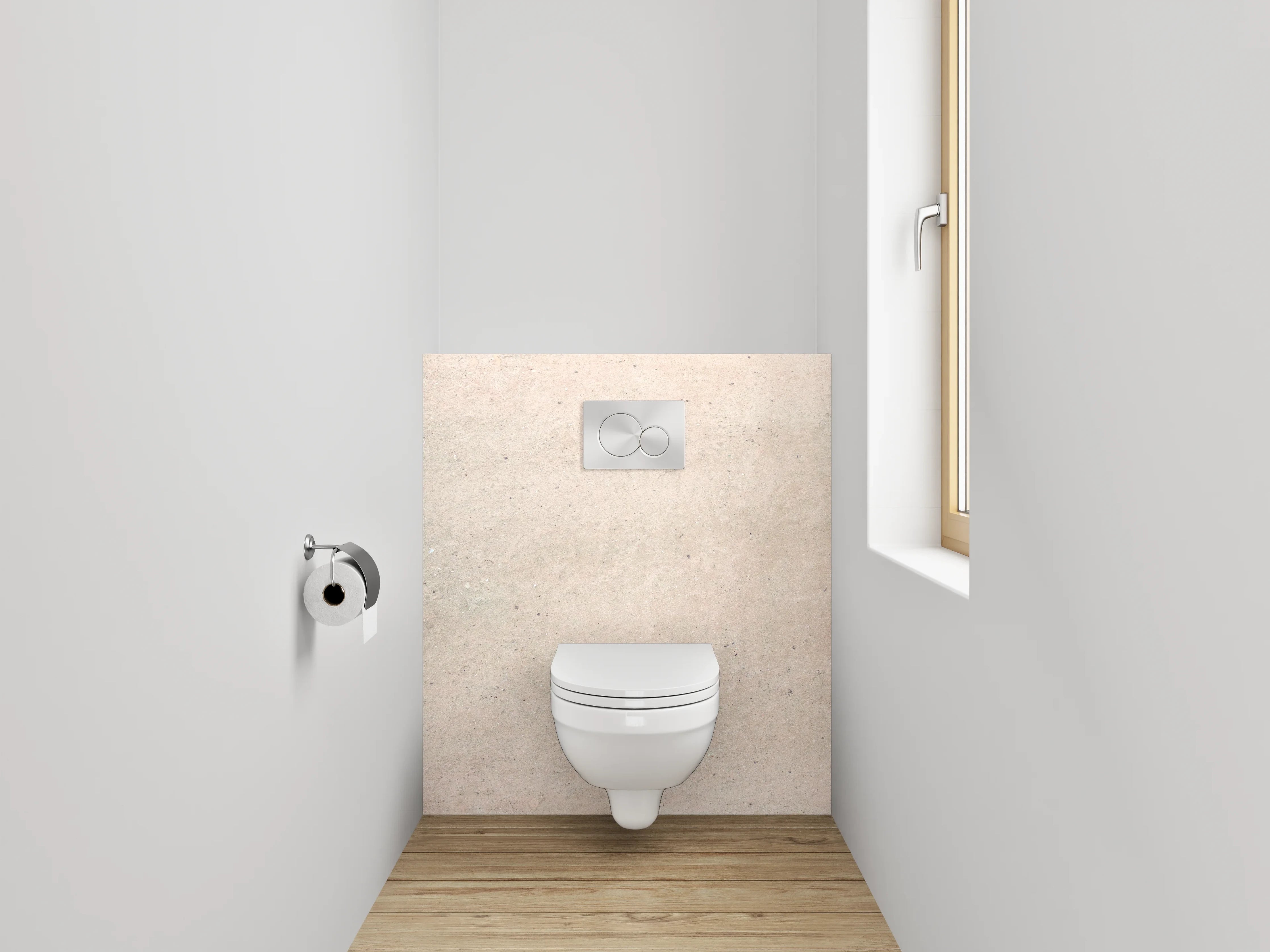 WC-Rückwand - Beiger Sandstein-Textur
