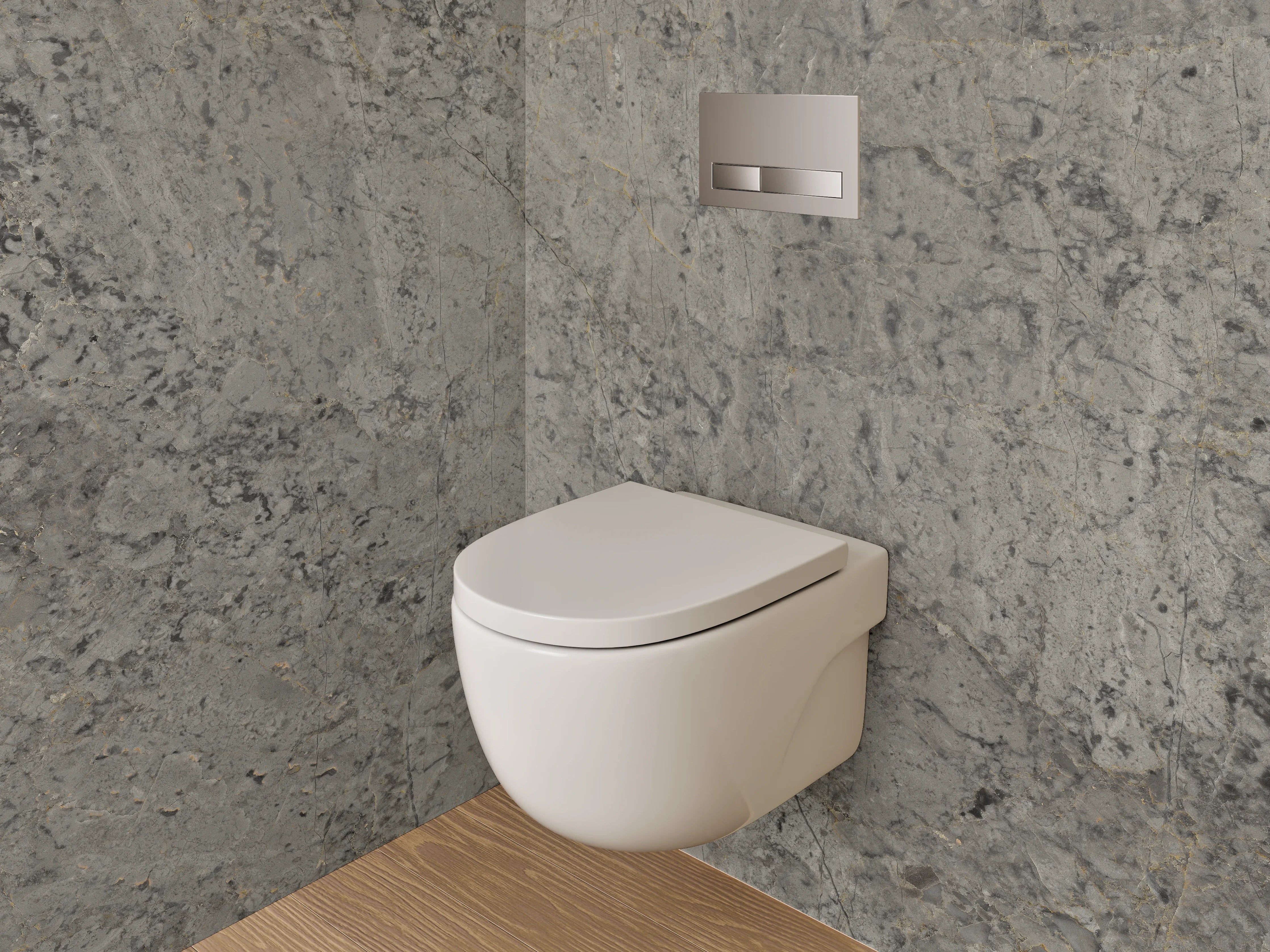WC-Rückwand - Beiger Steinmauer mit texturierter Oberfläche