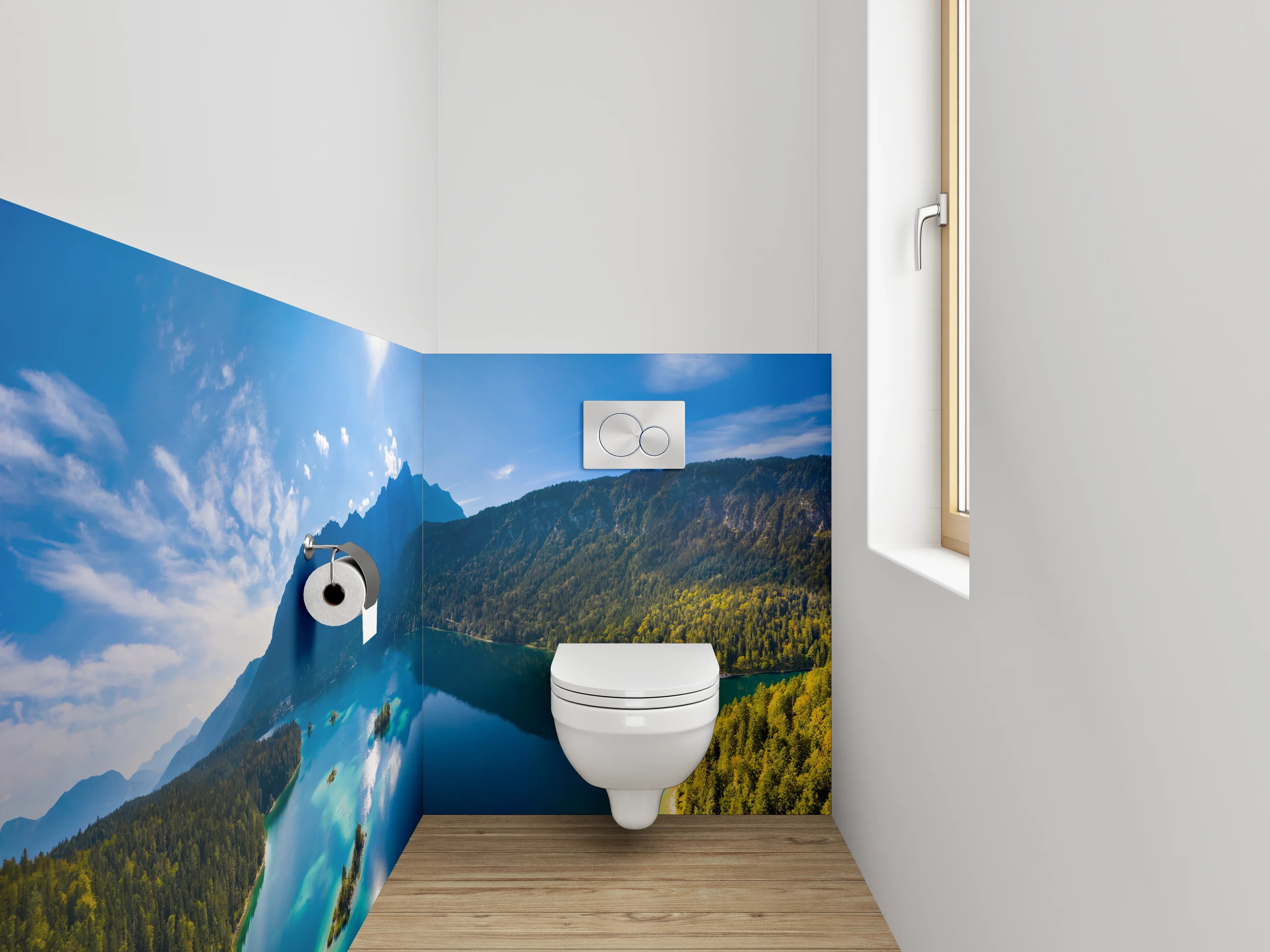 WC-Rückwand - Bergsee Panorama Naturfotografie
