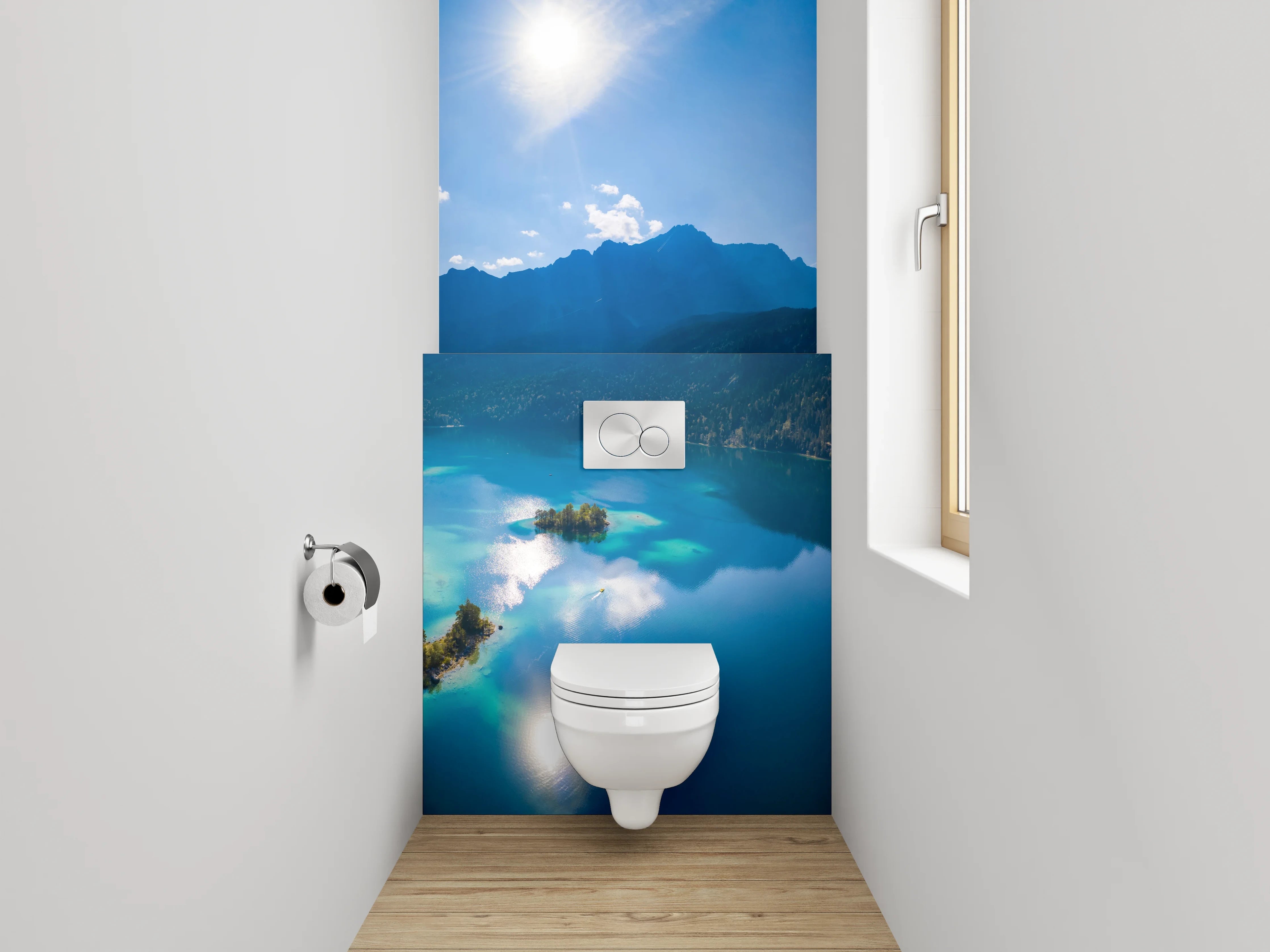 WC-Rückwand - Bergsee Panorama Naturfotografie
