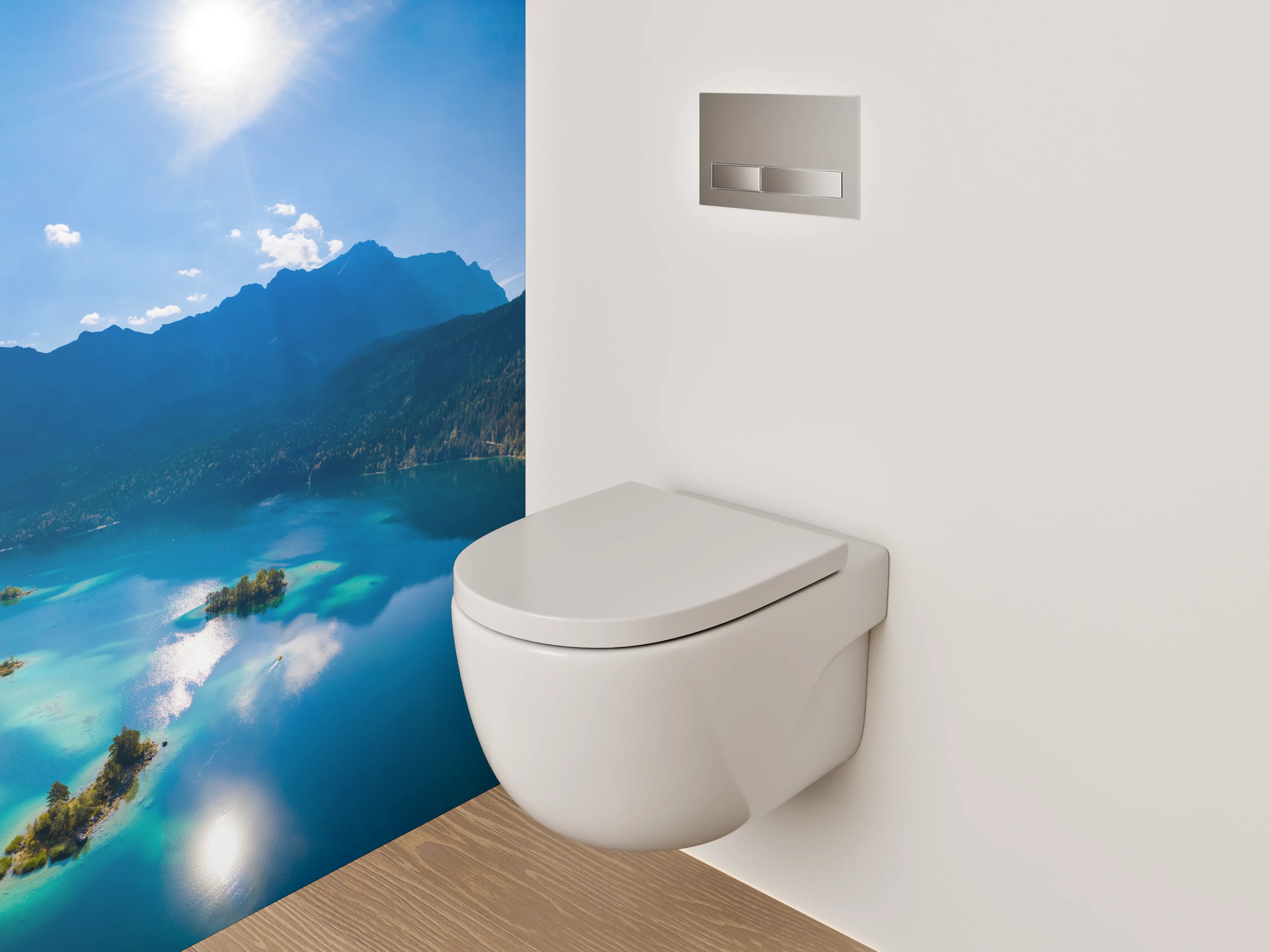 WC-Rückwand - Bergsee Panorama Naturfotografie