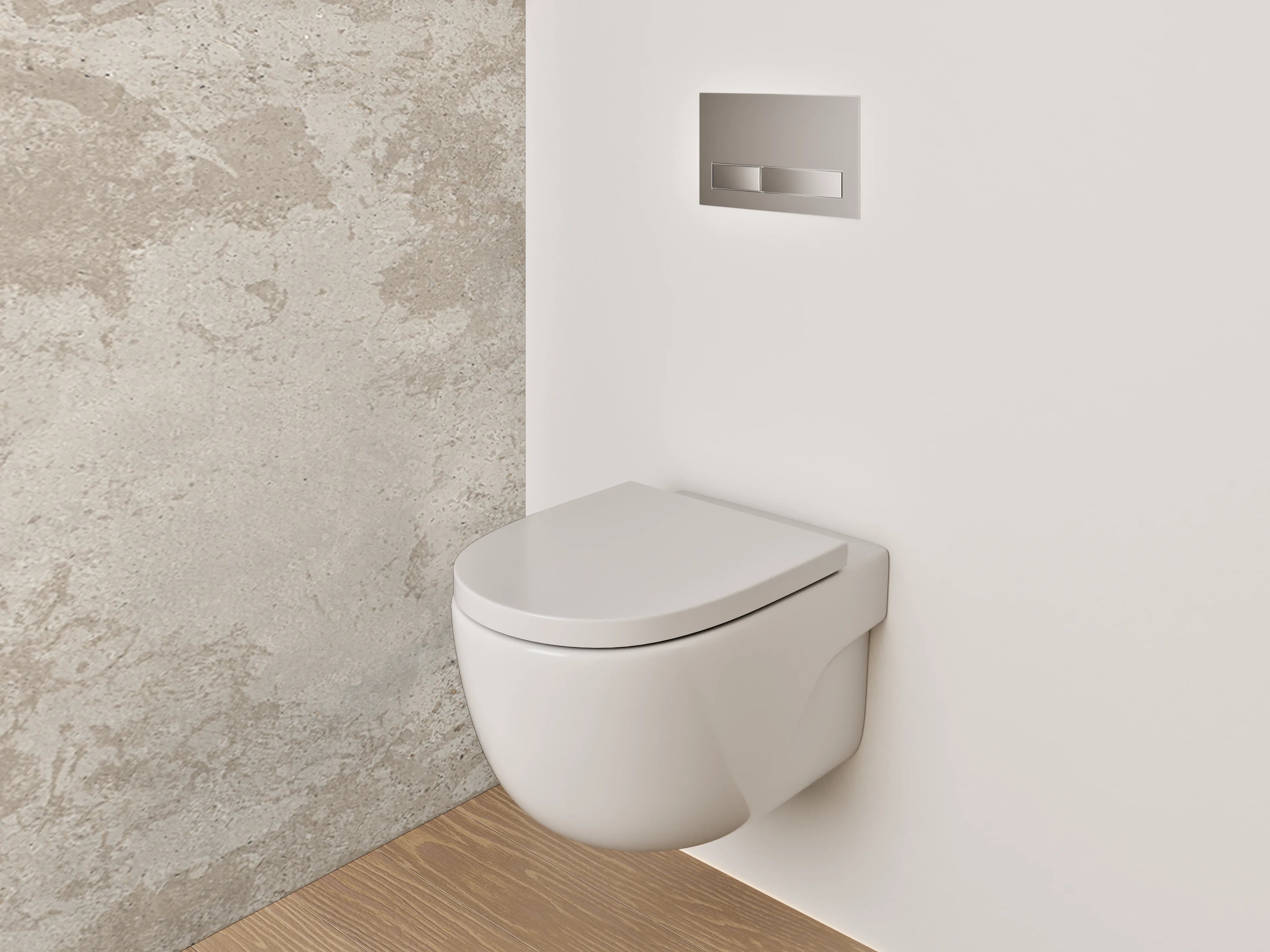WC-Rückwand - Beton-Optik Fliese Beige-Grau