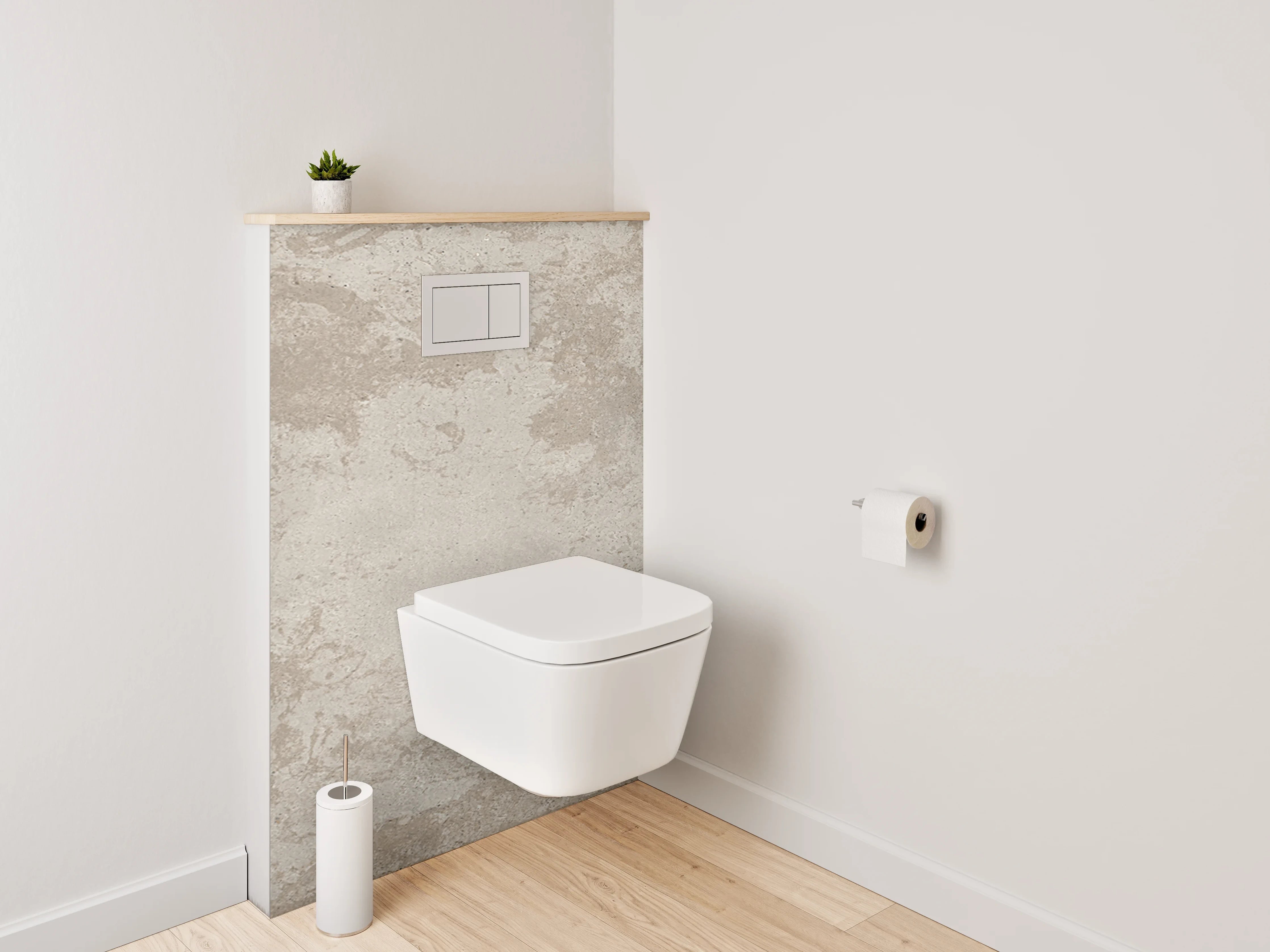 WC-Rückwand - Beton-Optik Fliese Beige-Grau