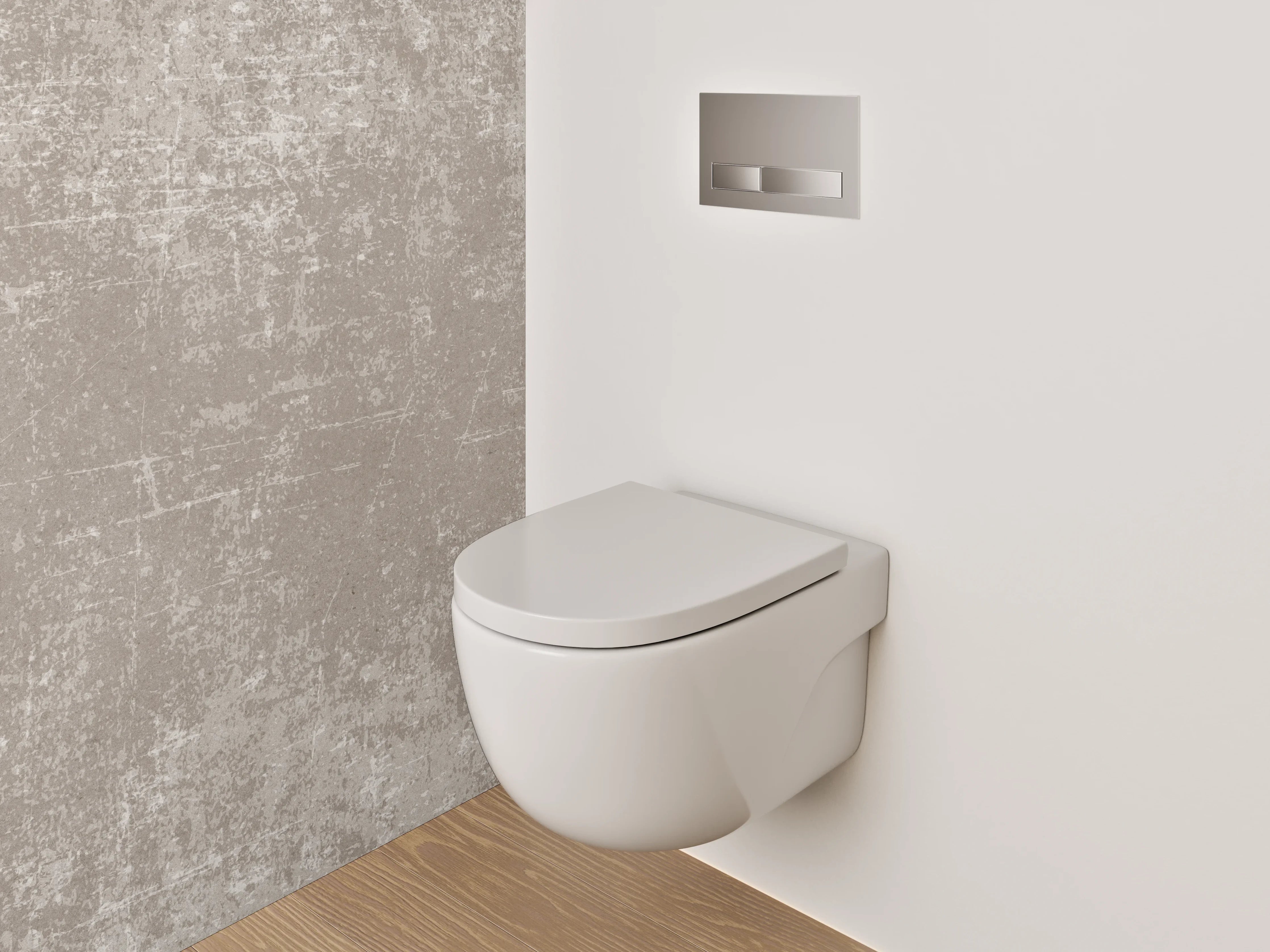 WC-Rückwand - Beton Optik Grau Beige Wandpaneel
