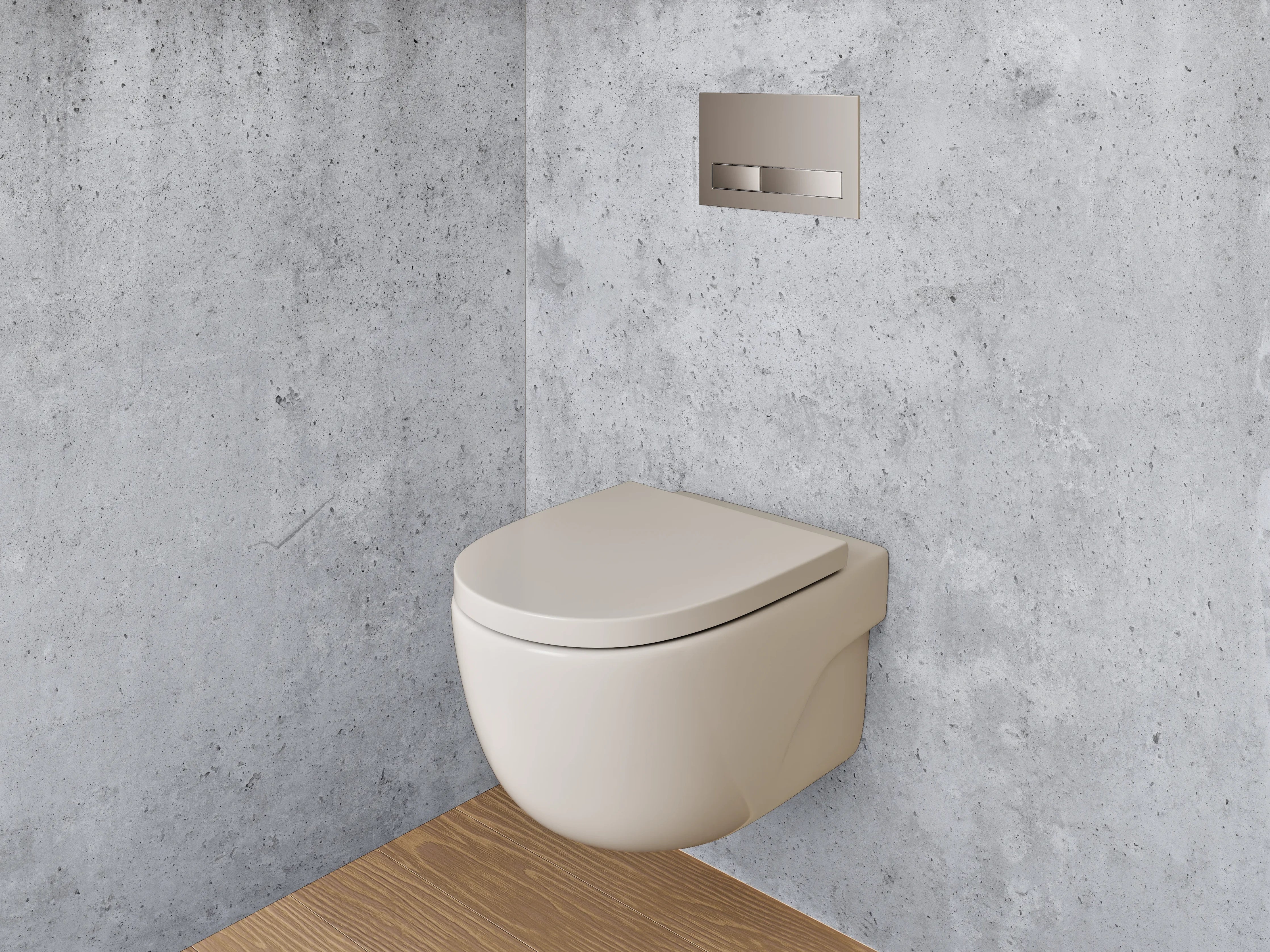WC-Rückwand - Beton-Optik Wandbild Weiß Grau
