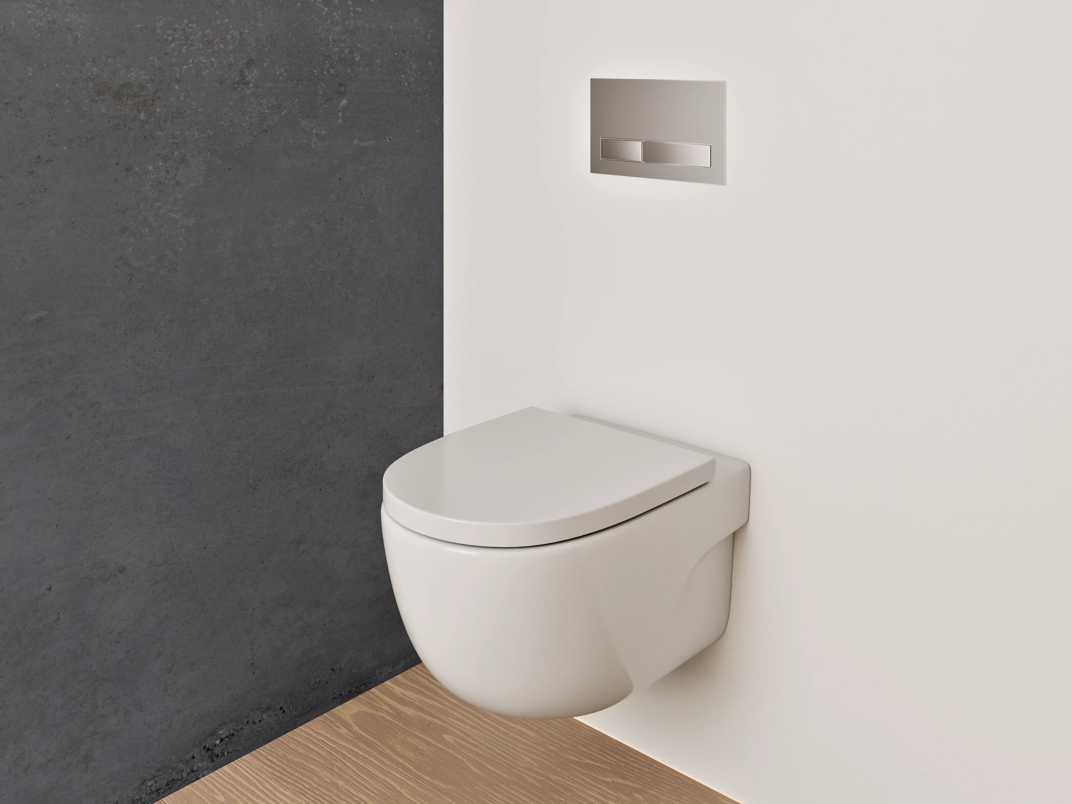 WC-Rückwand - Betonoptik Anthrazit Fliesenlook