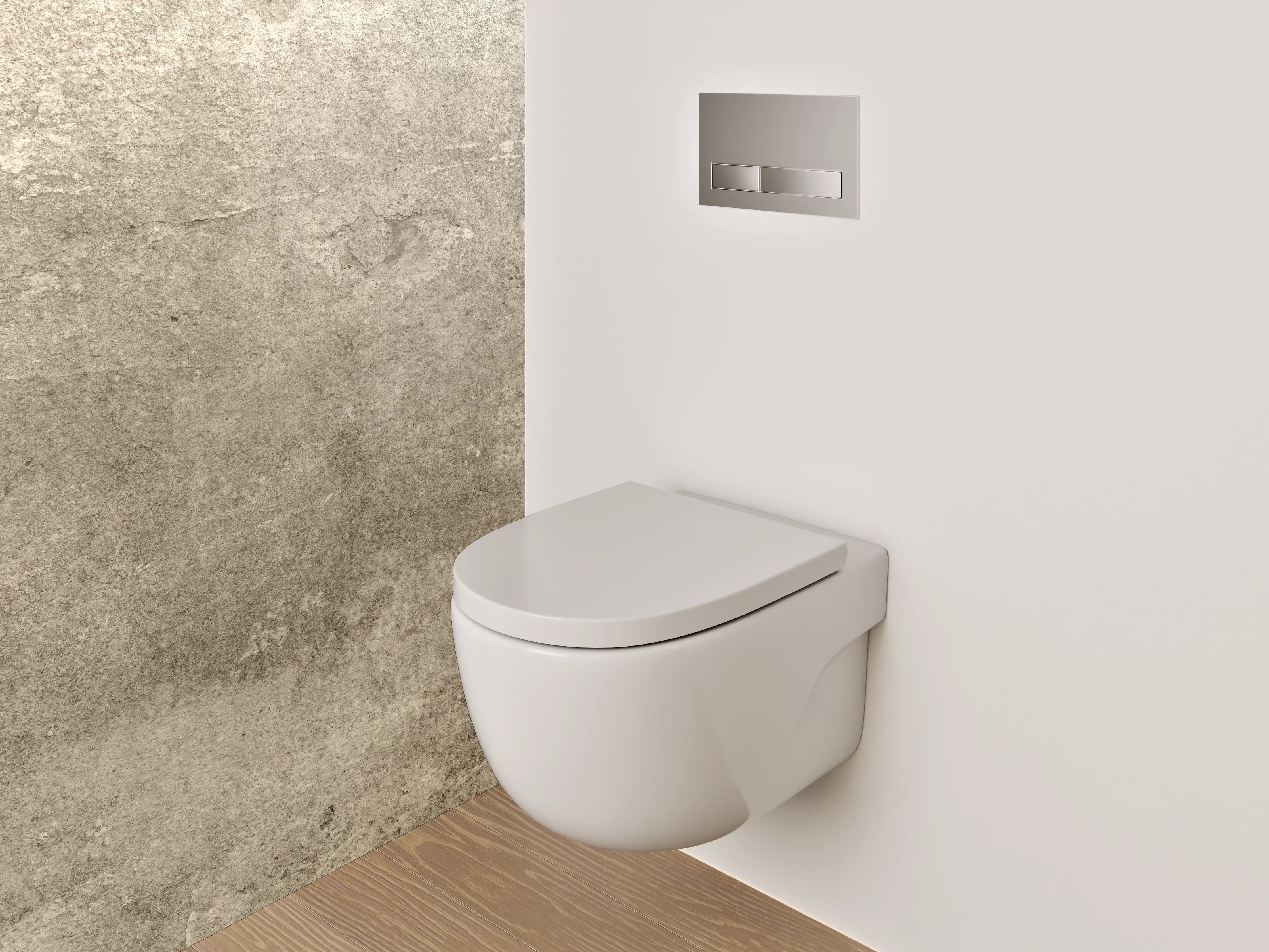 WC-Rückwand - Betonoptik Beige Grau Wanddekor
