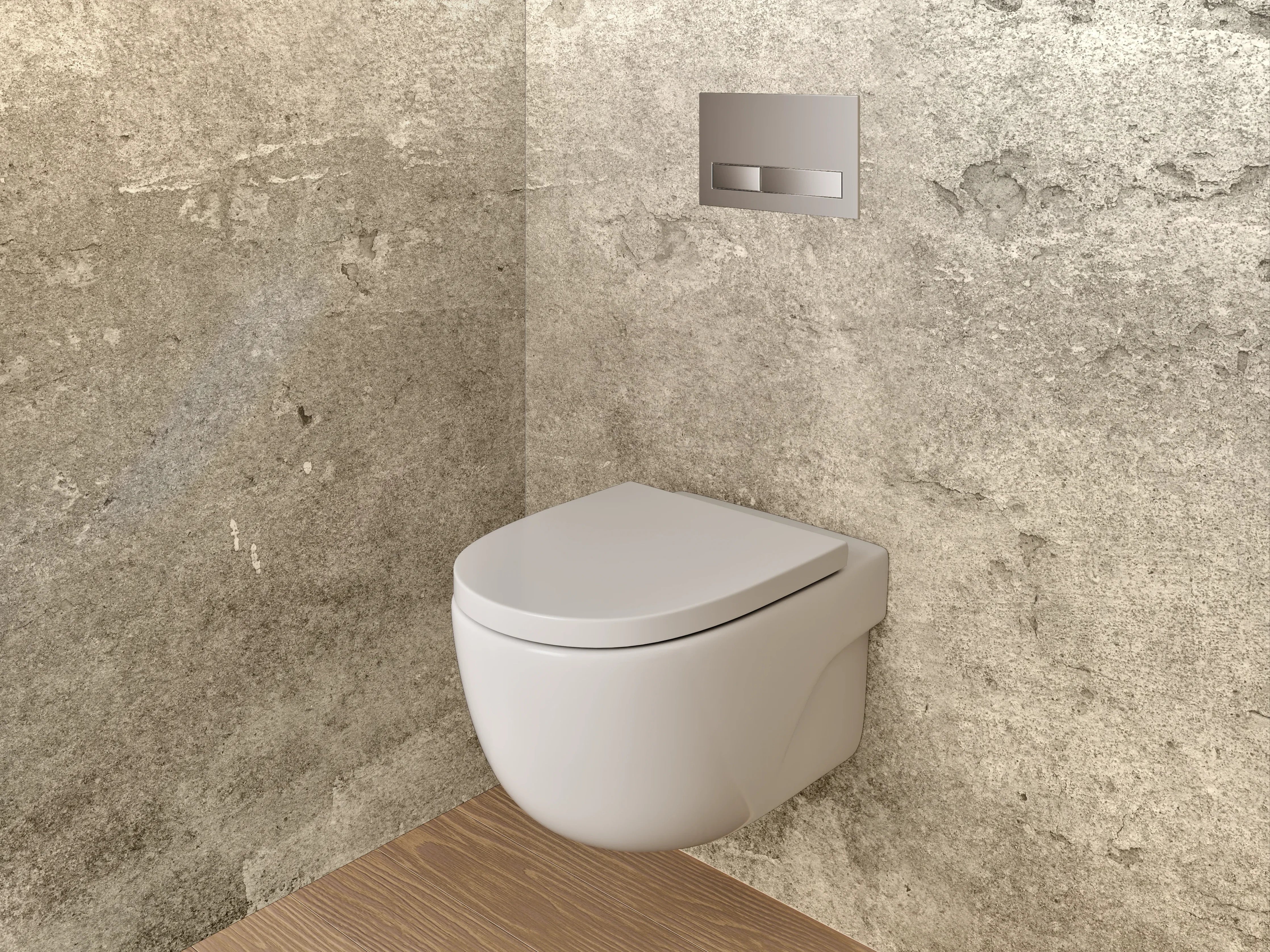 WC-Rückwand - Betonoptik Beige Grau Wanddekor