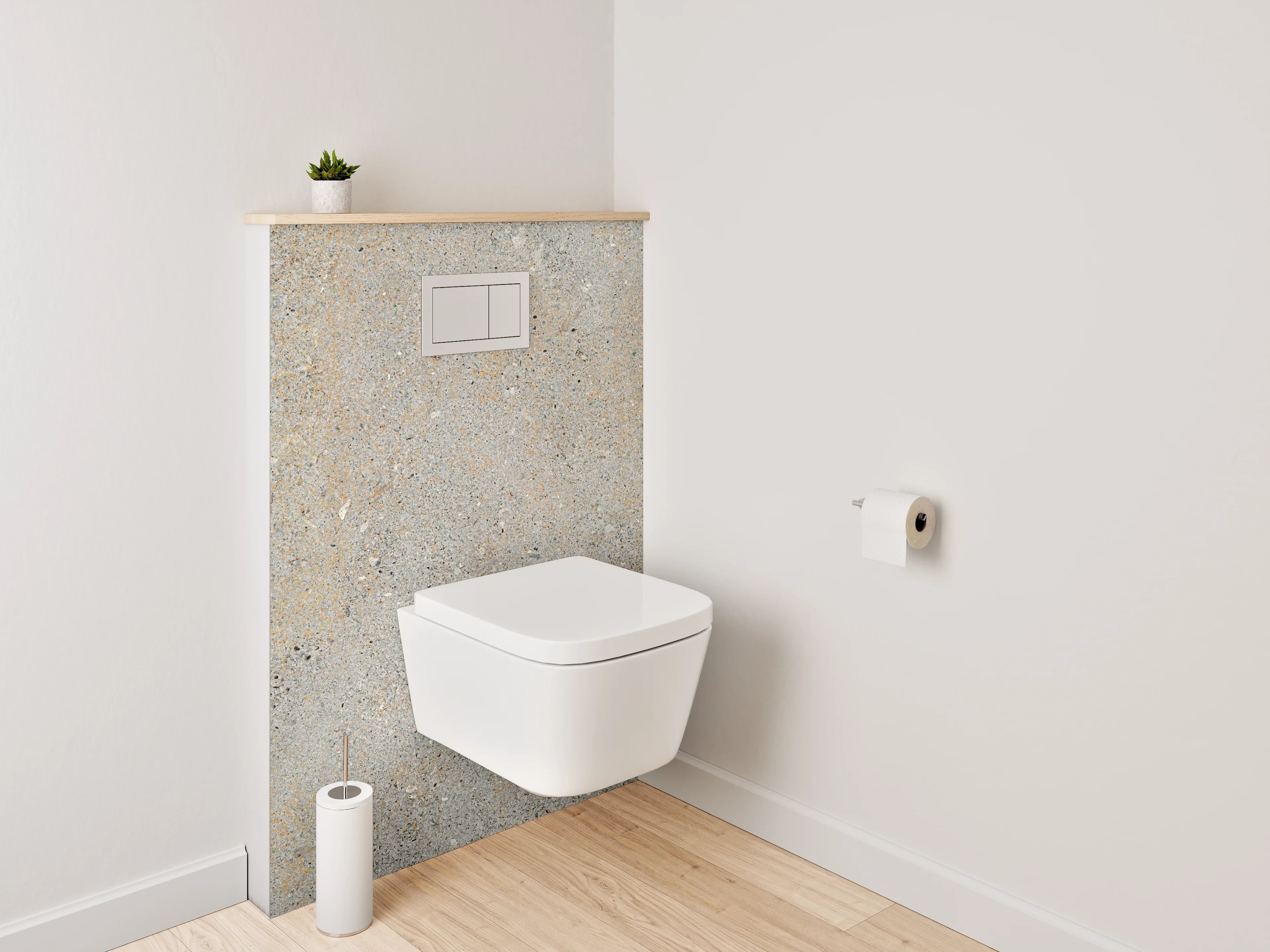 WC-Rückwand - Betonoptik Grau Beige Wandpaneel