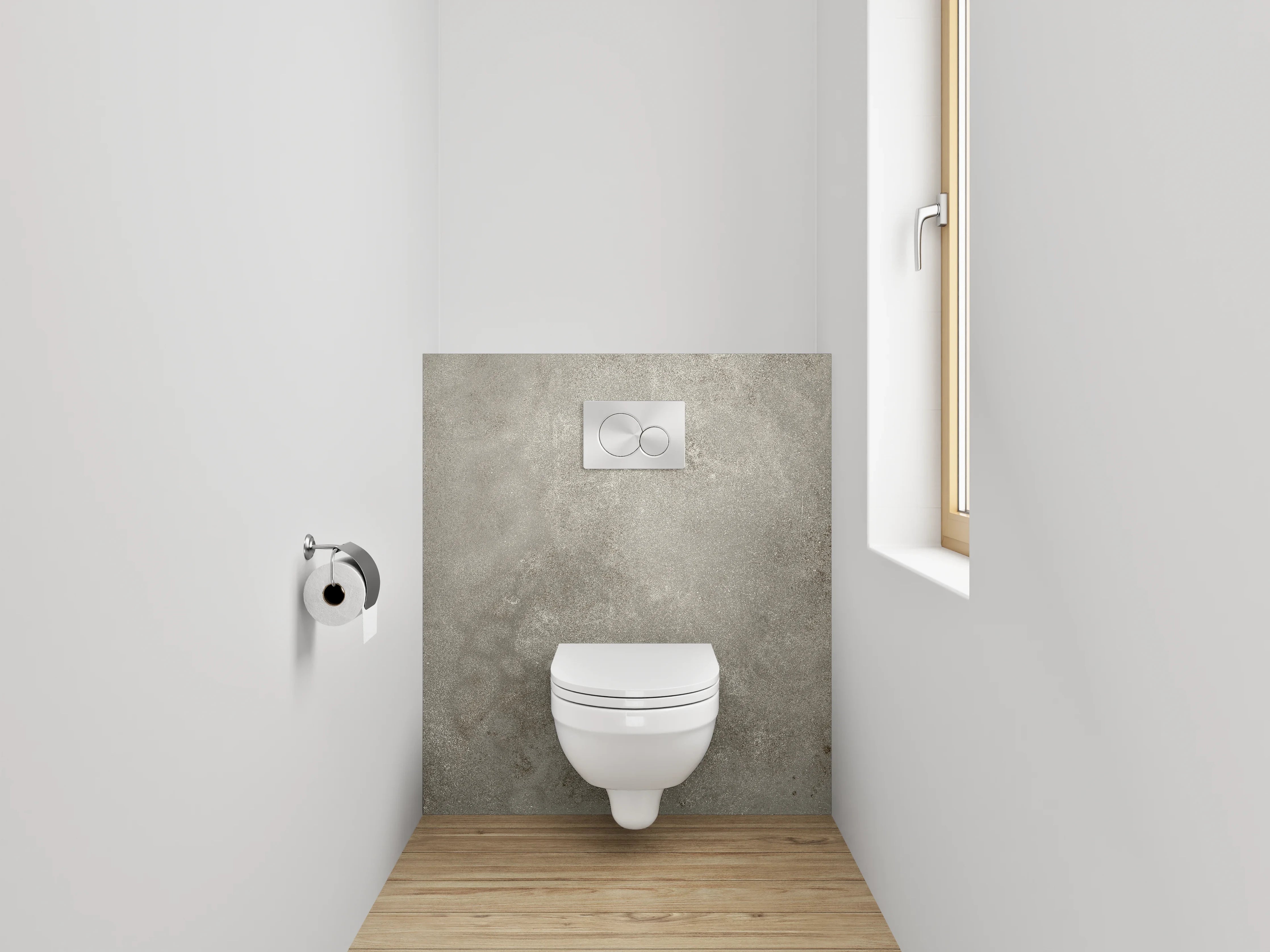 WC-Rückwand - Betonoptik Grau Fliese Modern