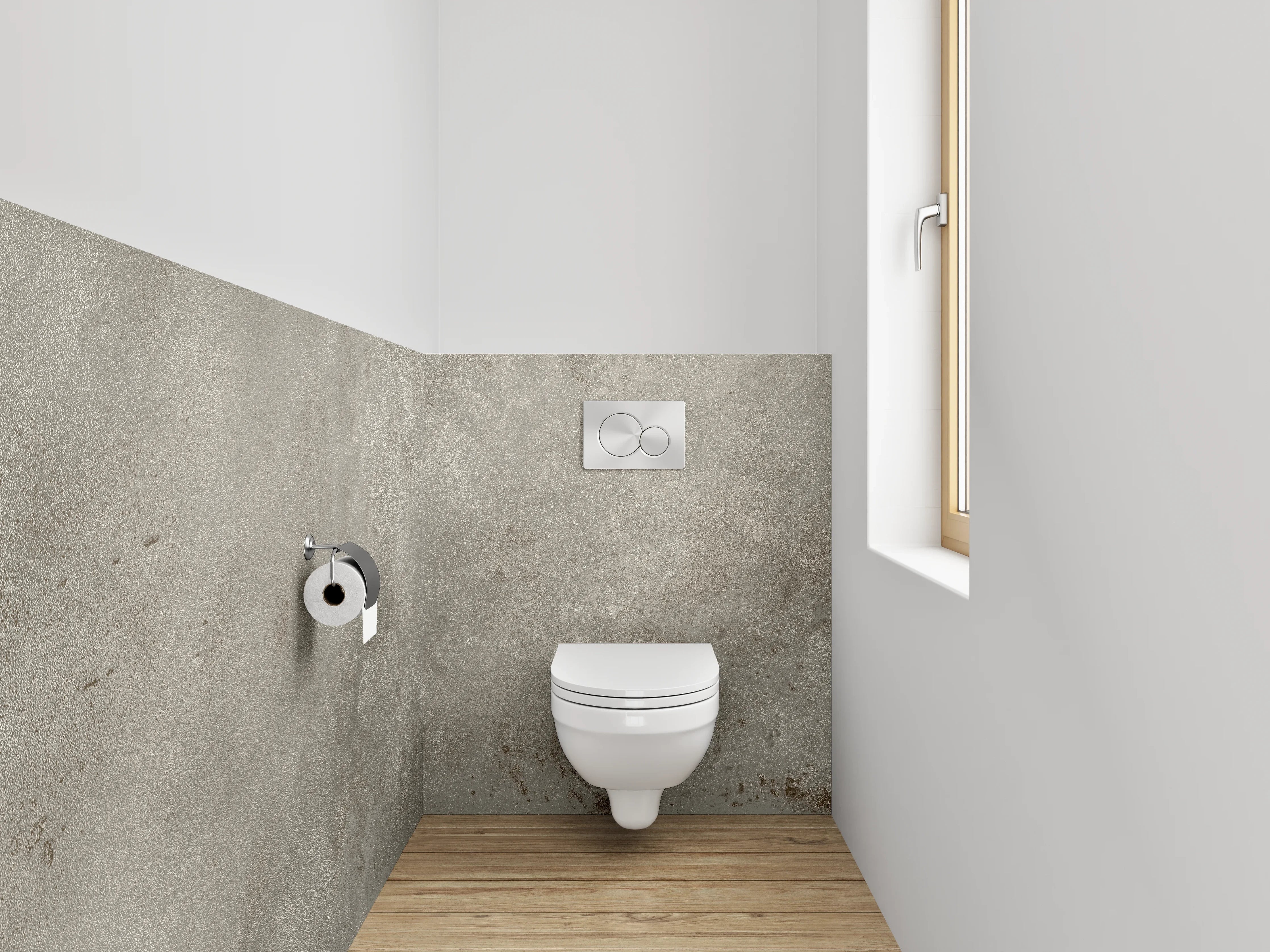 WC-Rückwand - Betonoptik Grau Fliese Modern