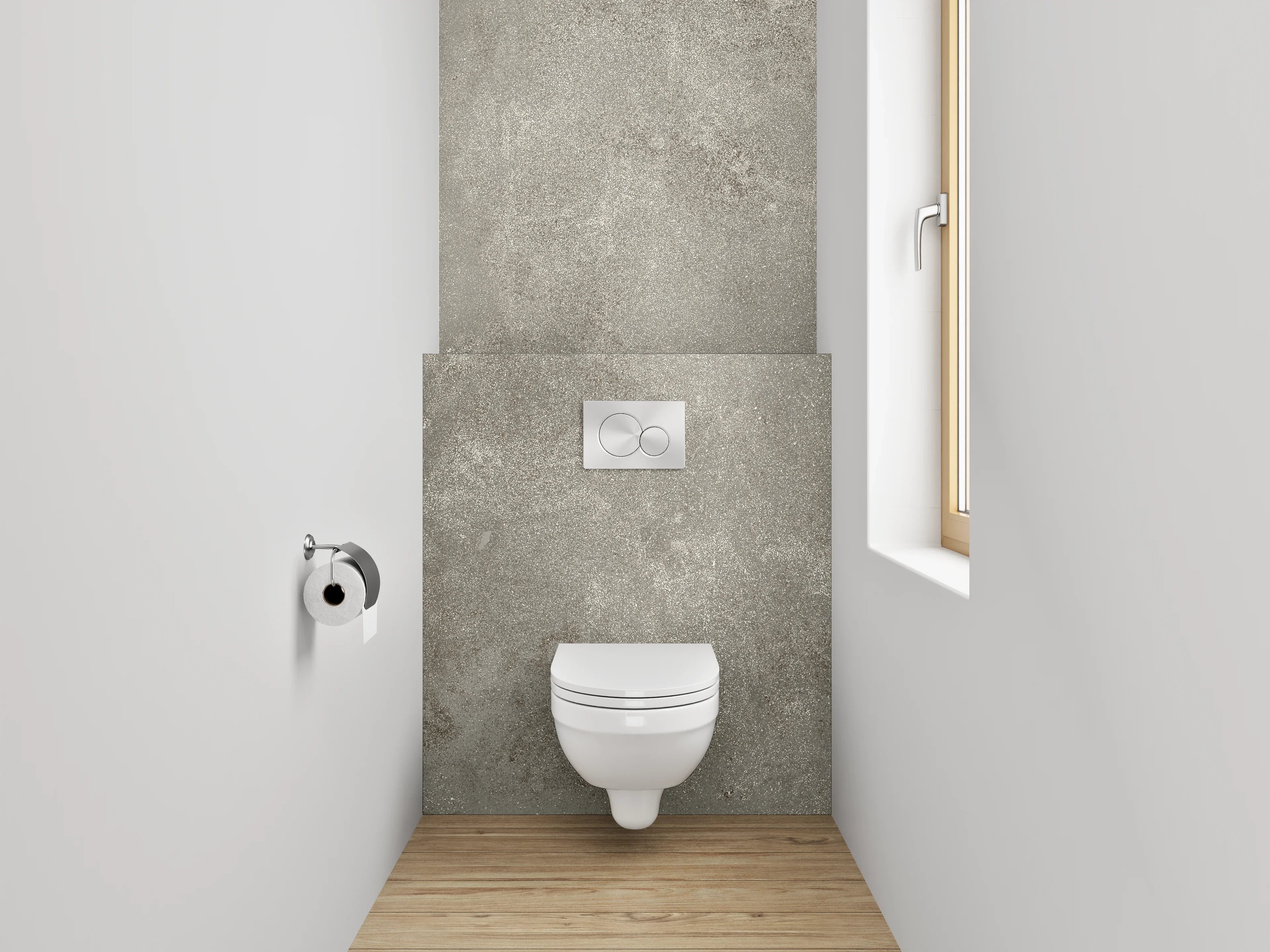WC-Rückwand - Betonoptik Grau Fliese Modern