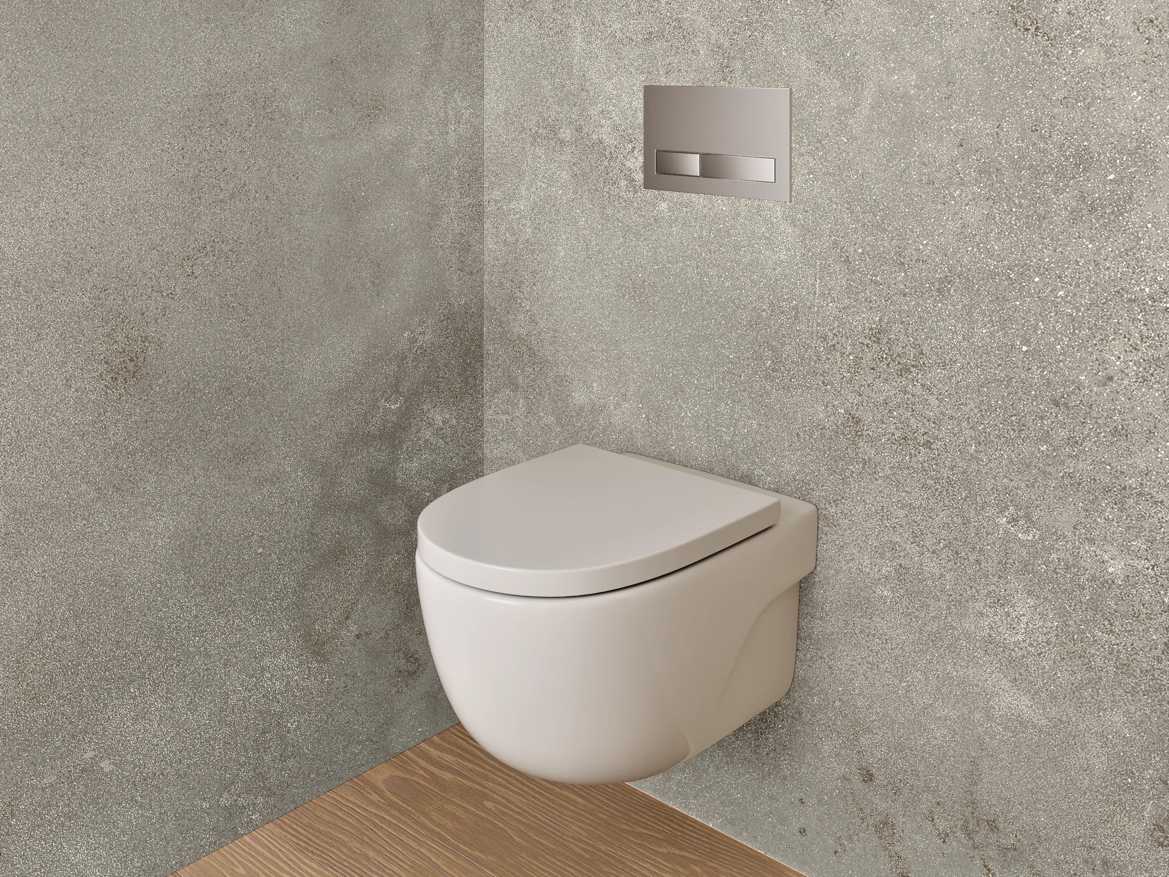 WC-Rückwand - Betonoptik Grau Fliese Modern