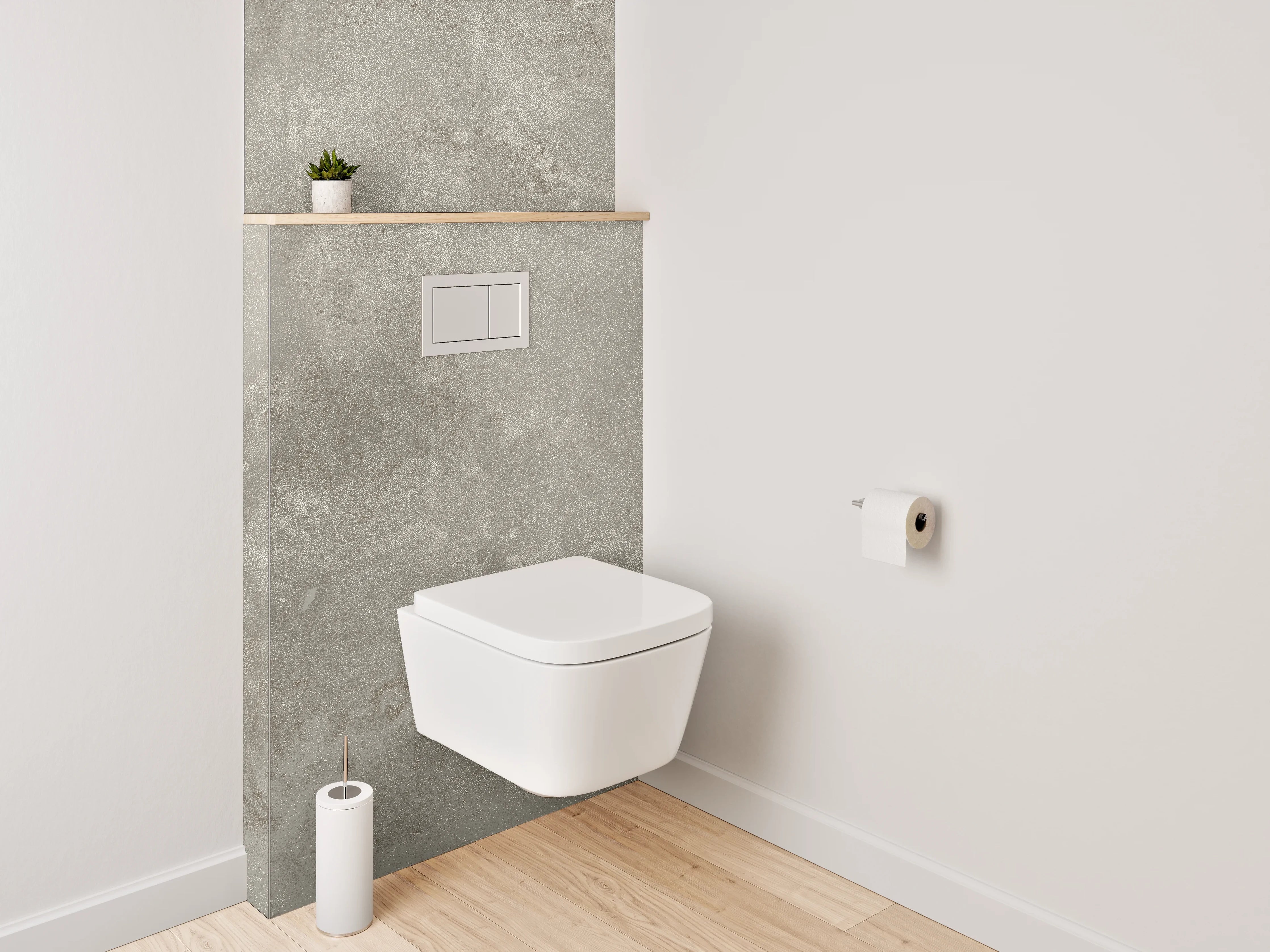 WC-Rückwand - Betonoptik Grau Fliese Modern