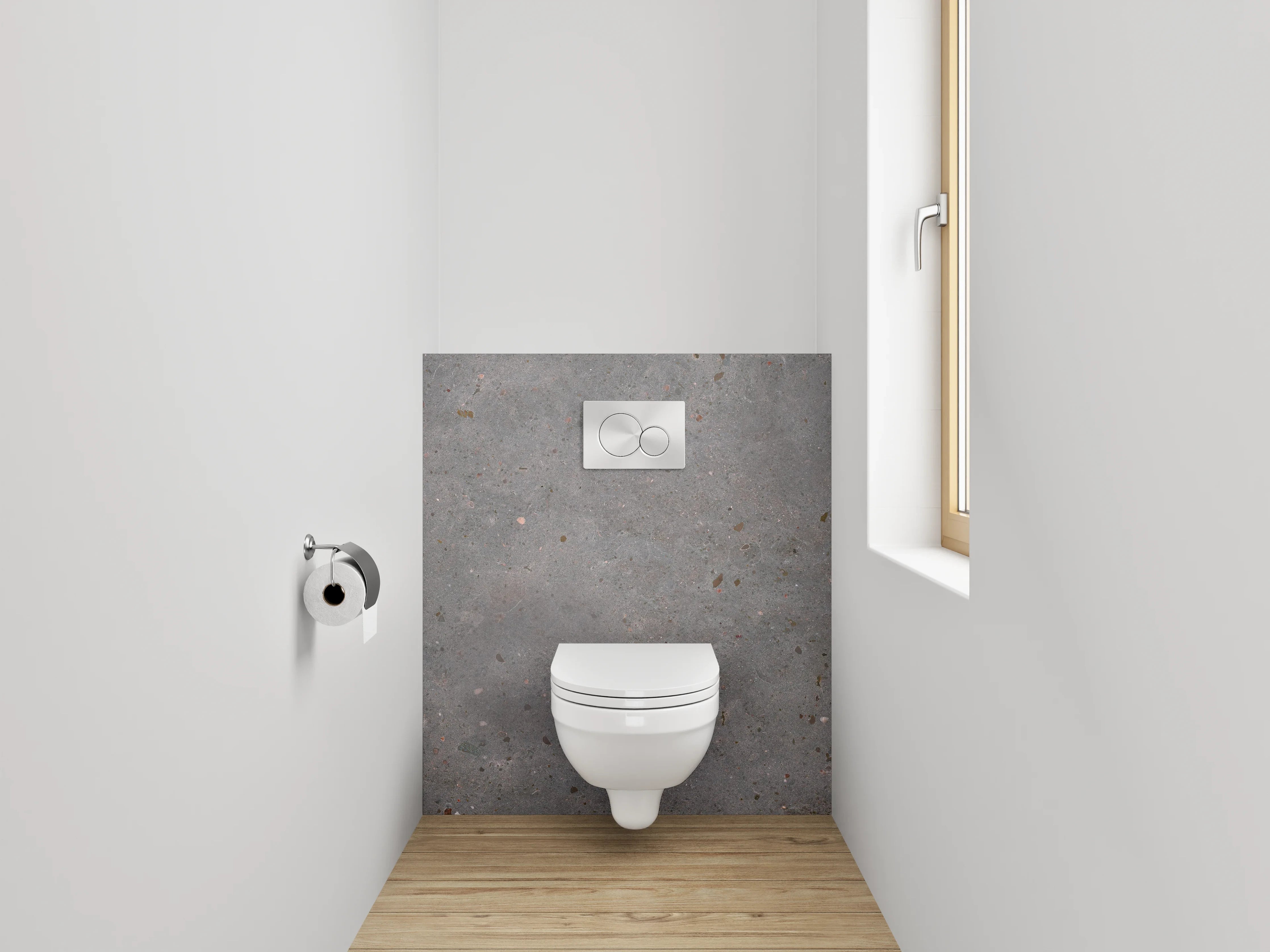 WC-Rückwand - Betonoptik Grau Wandpaneel