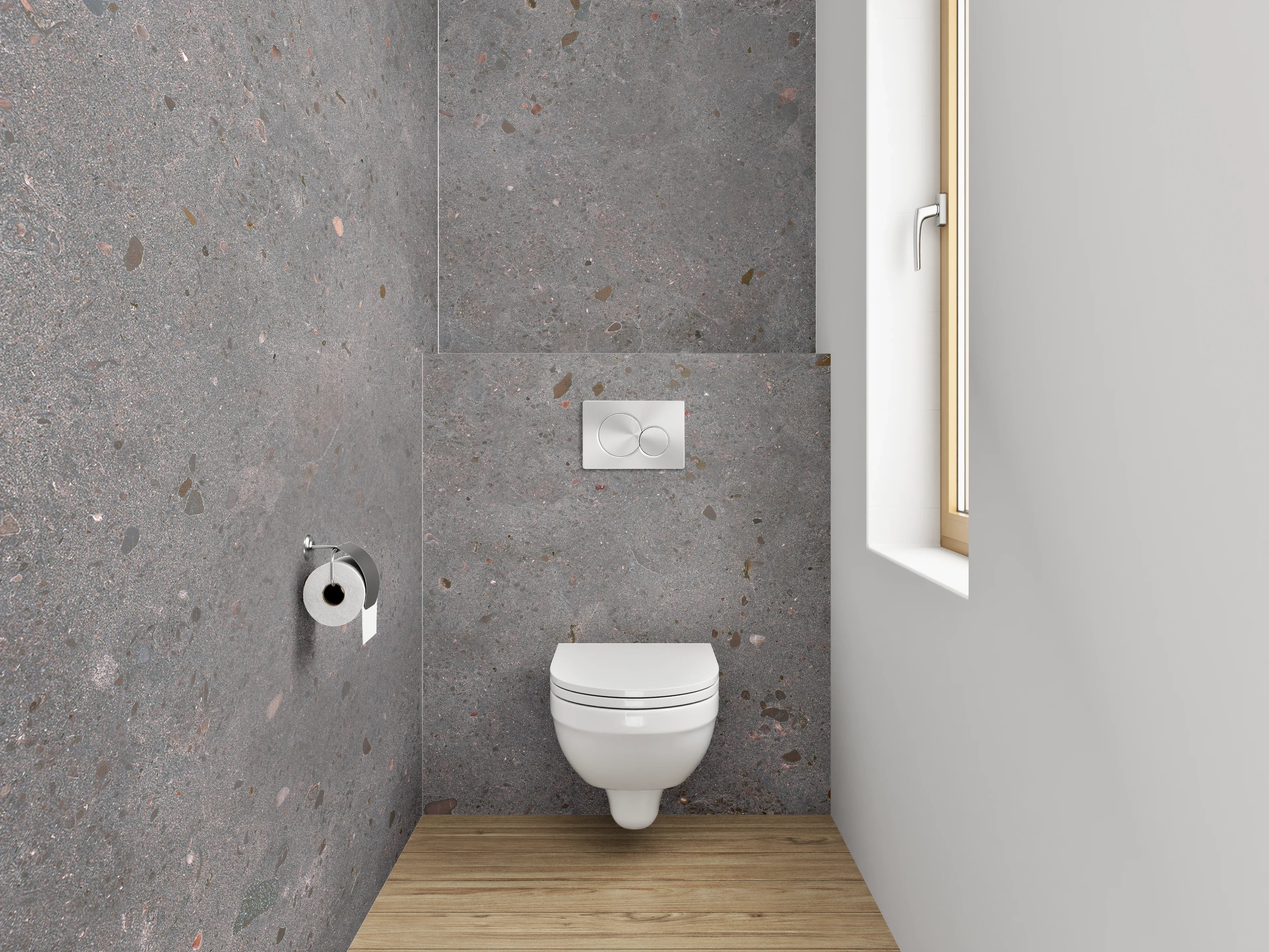 WC-Rückwand - Betonoptik Grau Wandpaneel