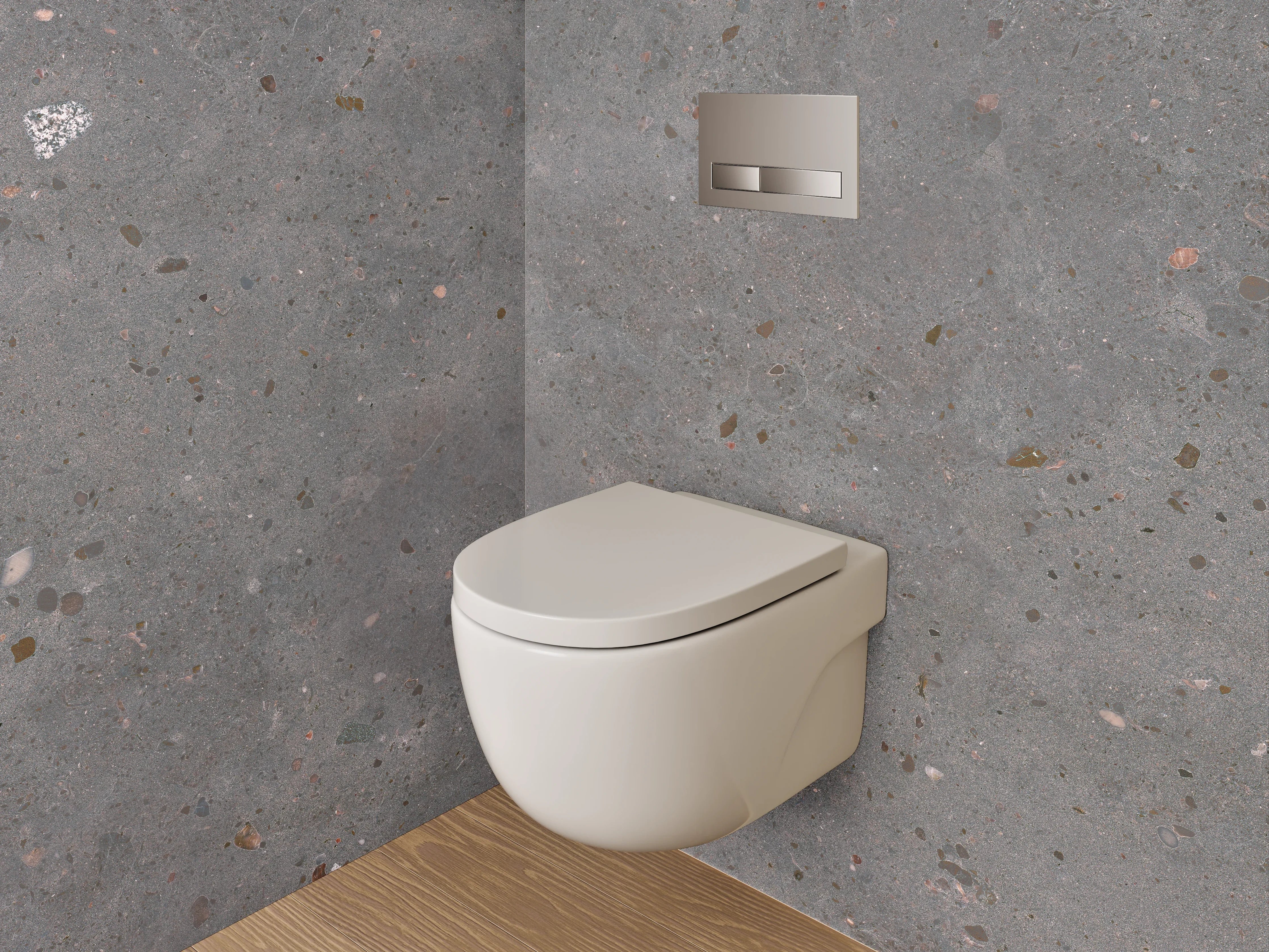 WC-Rückwand - Betonoptik Grau Wandpaneel