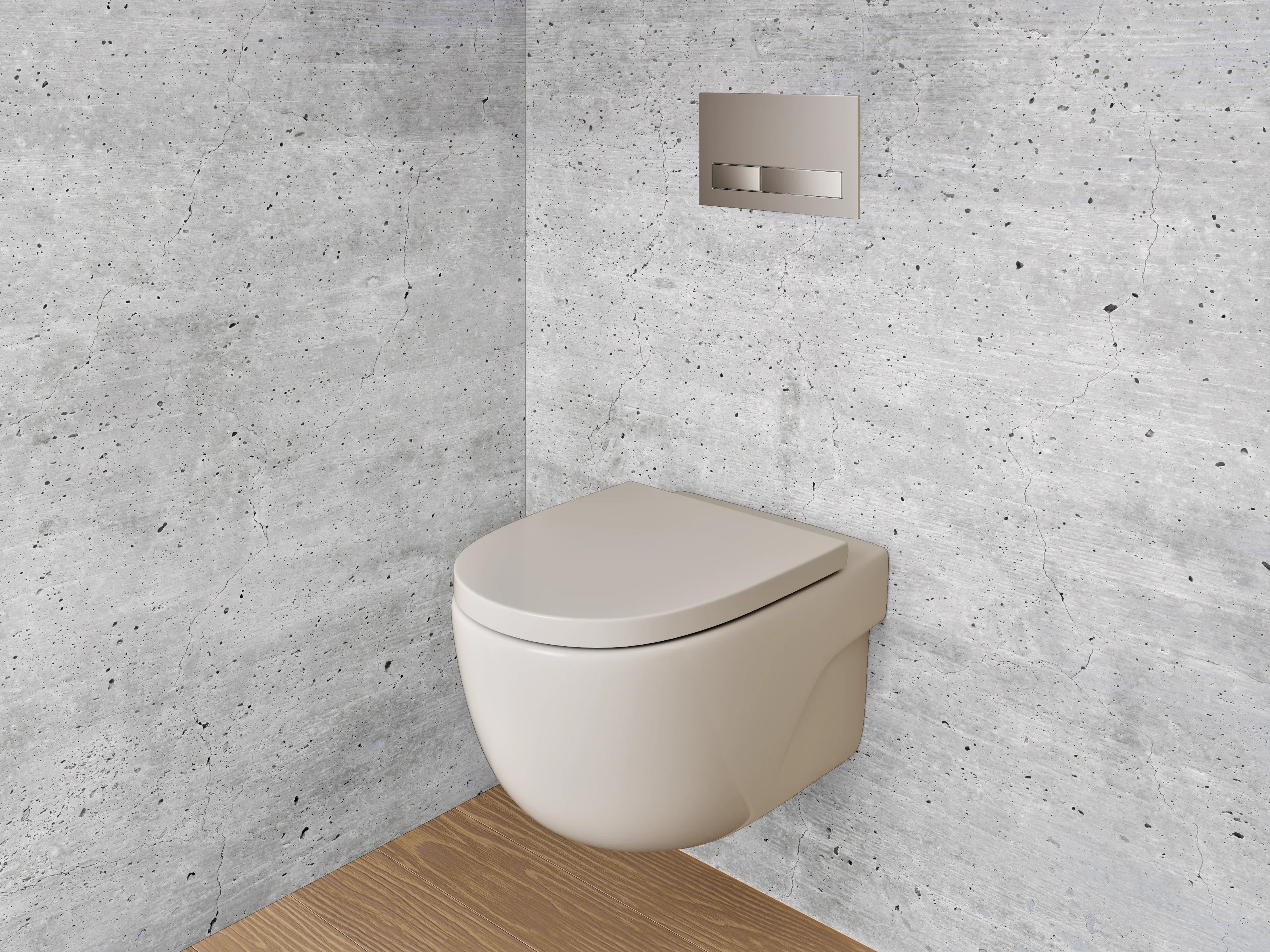 WC-Rückwand - Betonoptik Grau Weiß – Modern & Zeitlos