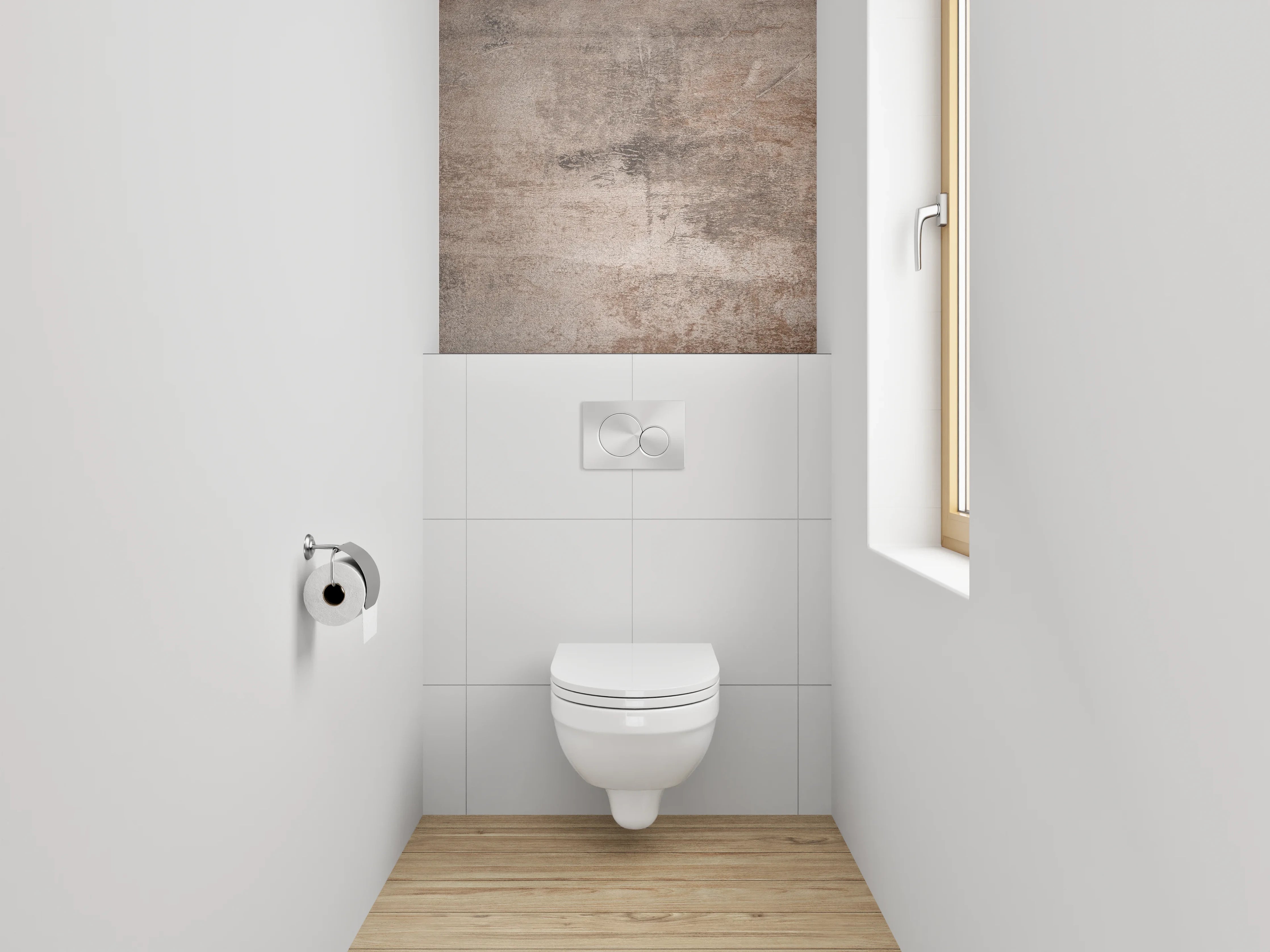 WC-Rückwand - Betonoptik Wandpanel Braun-Grau