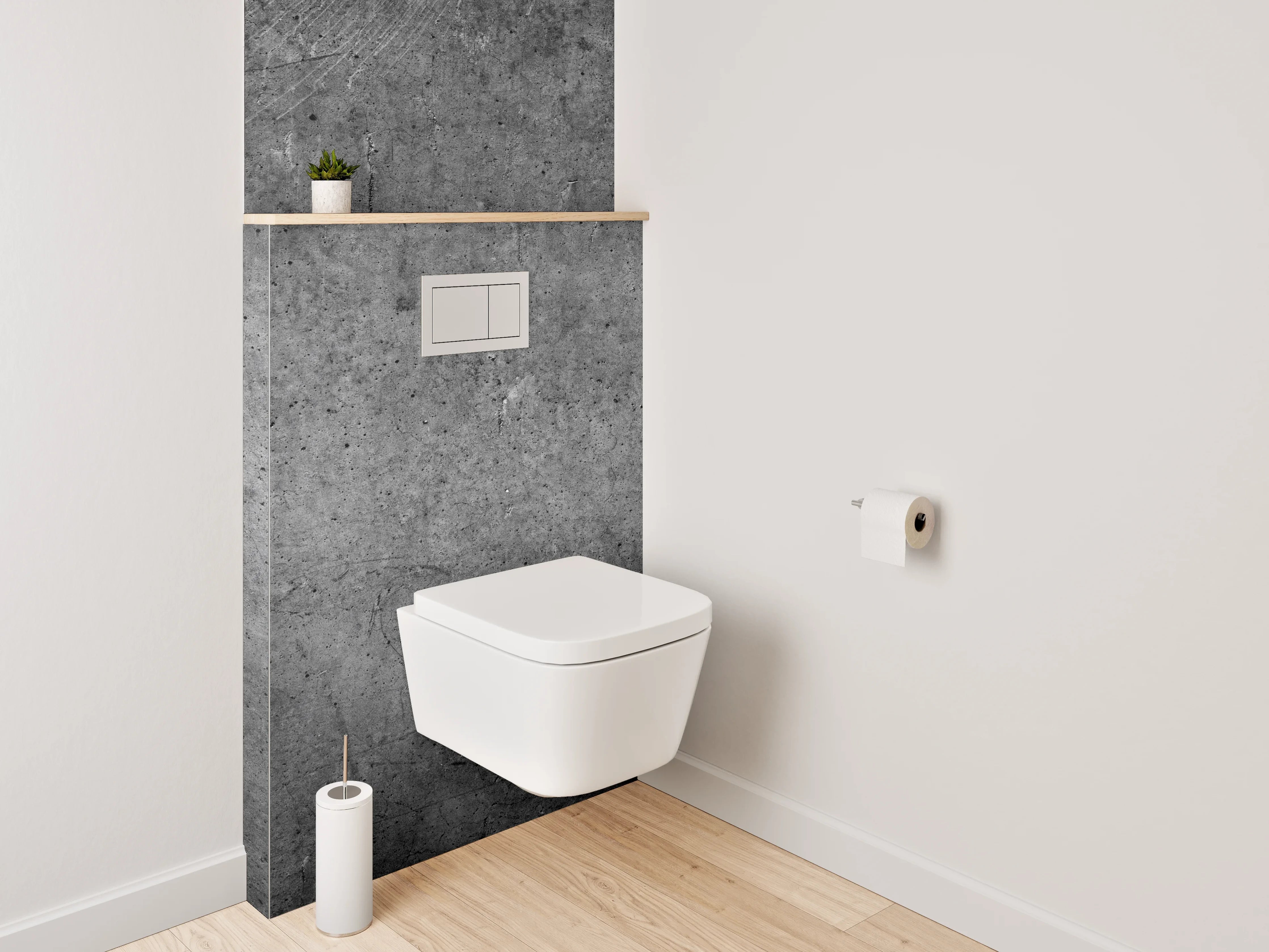 WC-Rückwand - Betonoptik dunkelgrau Wanddekor