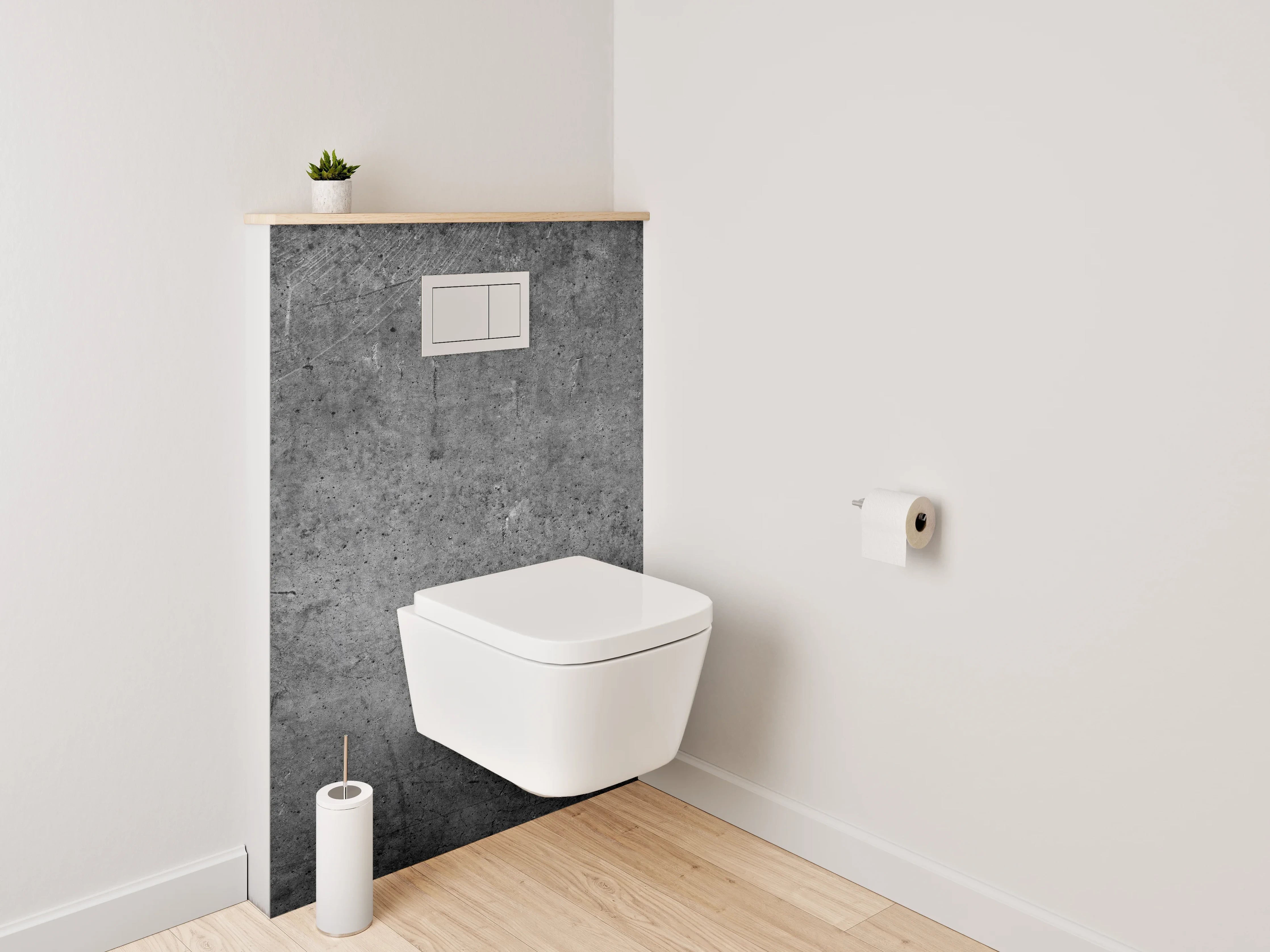 WC-Rückwand - Betonoptik dunkelgrau Wanddekor