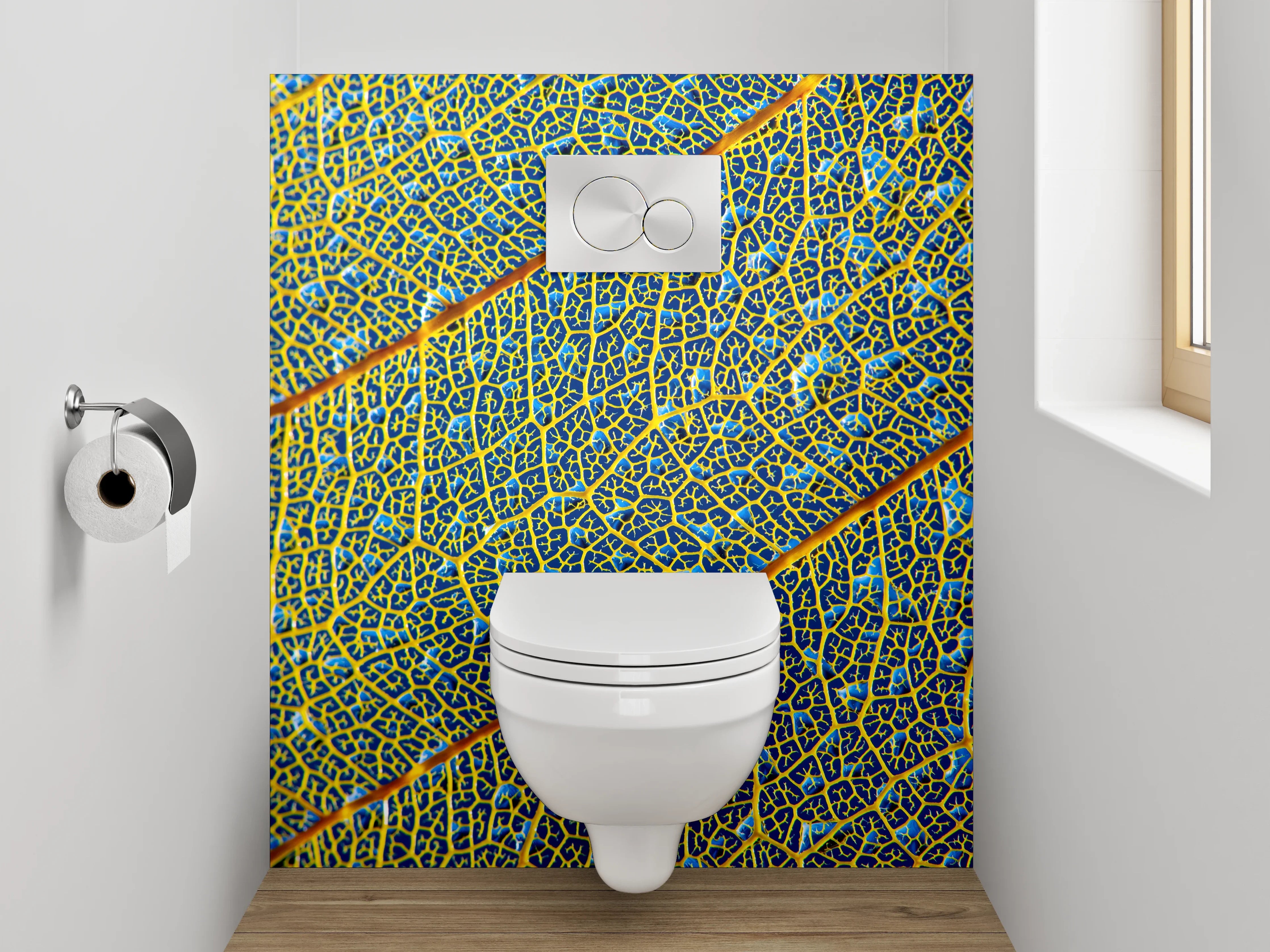 WC-Rückwand - Blattadern Makro – Naturmuster