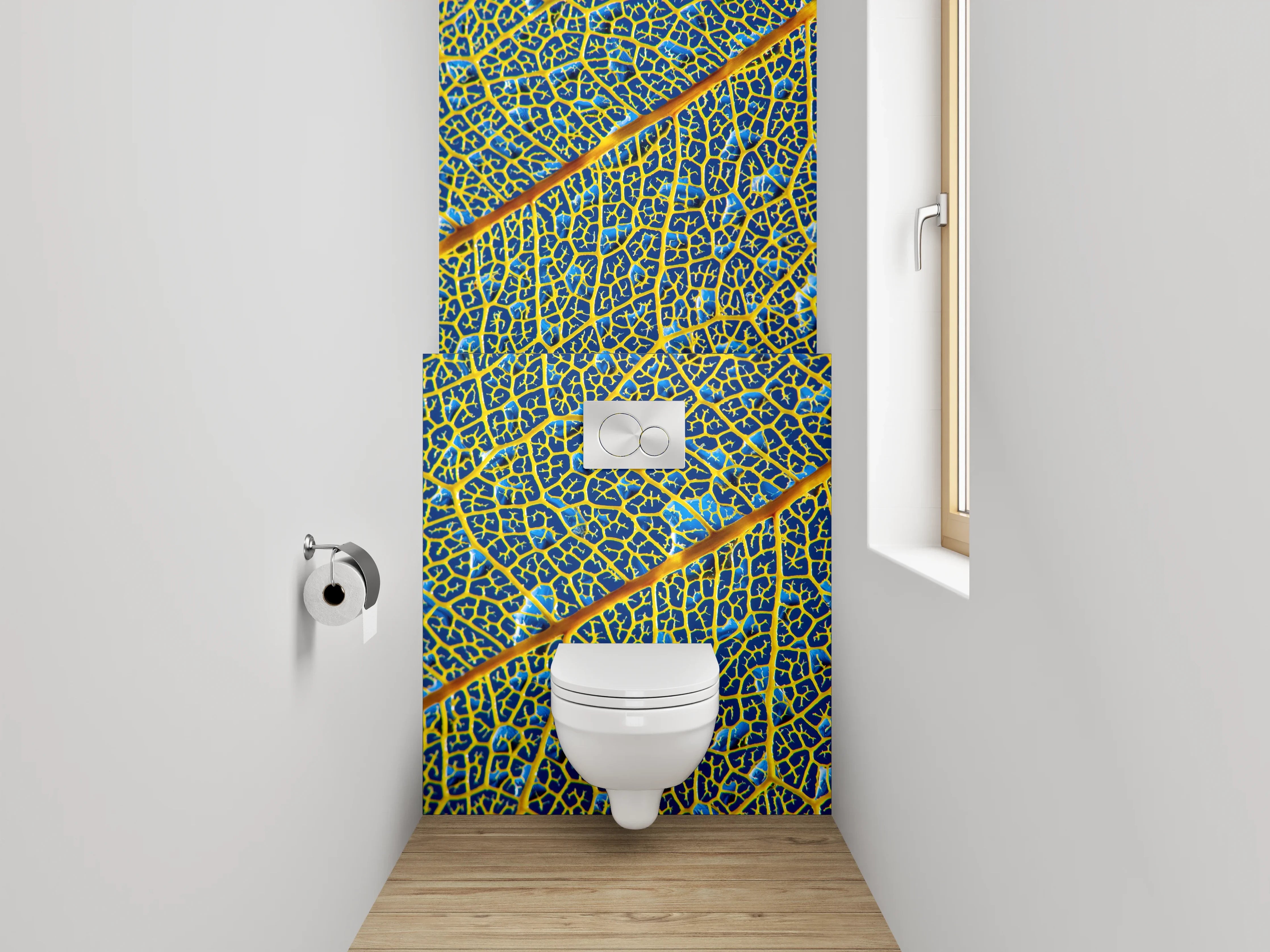 WC-Rückwand - Blattadern Makro – Naturmuster